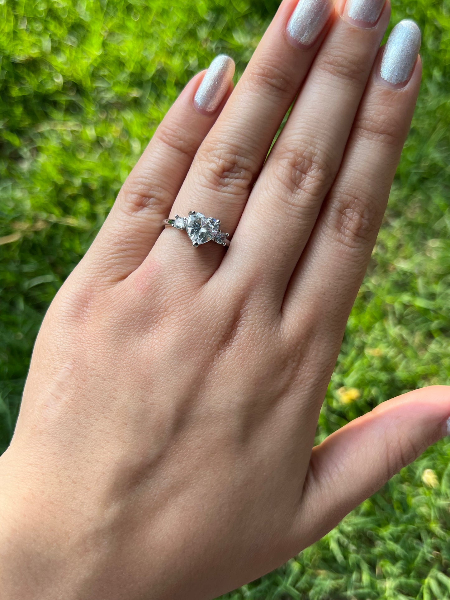 Crystal Heart Ring