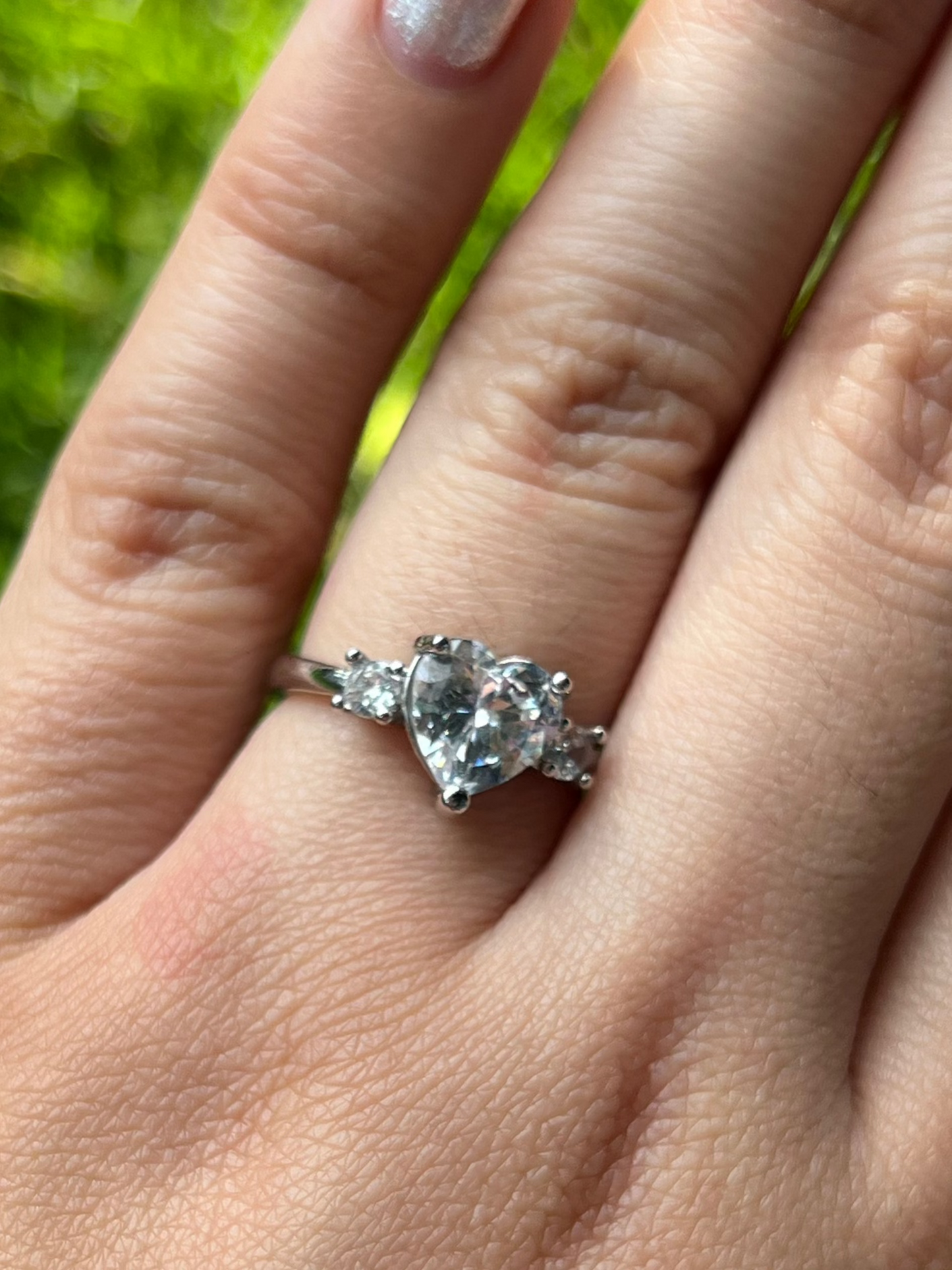 Crystal Heart Ring