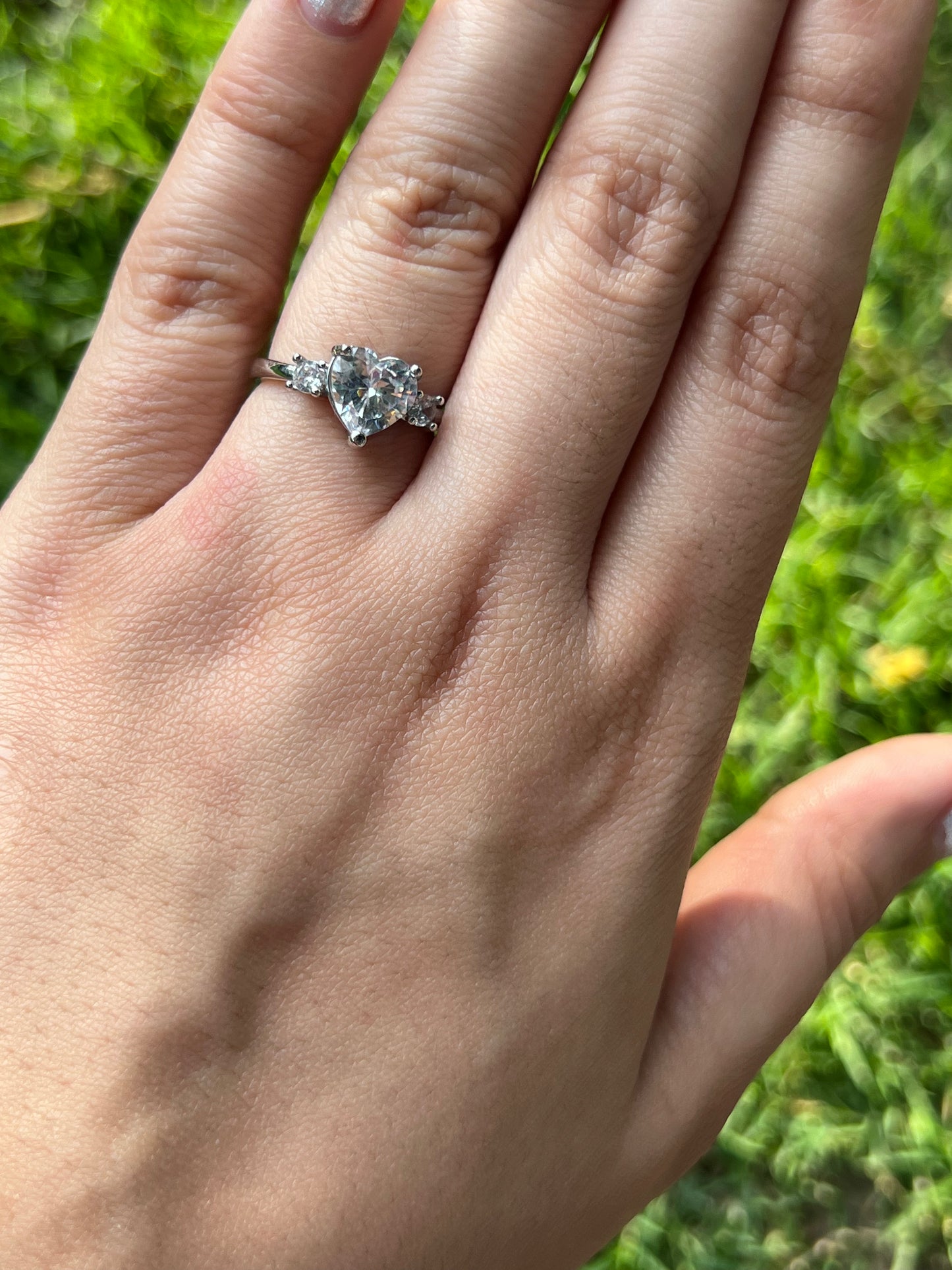 Crystal Heart Ring