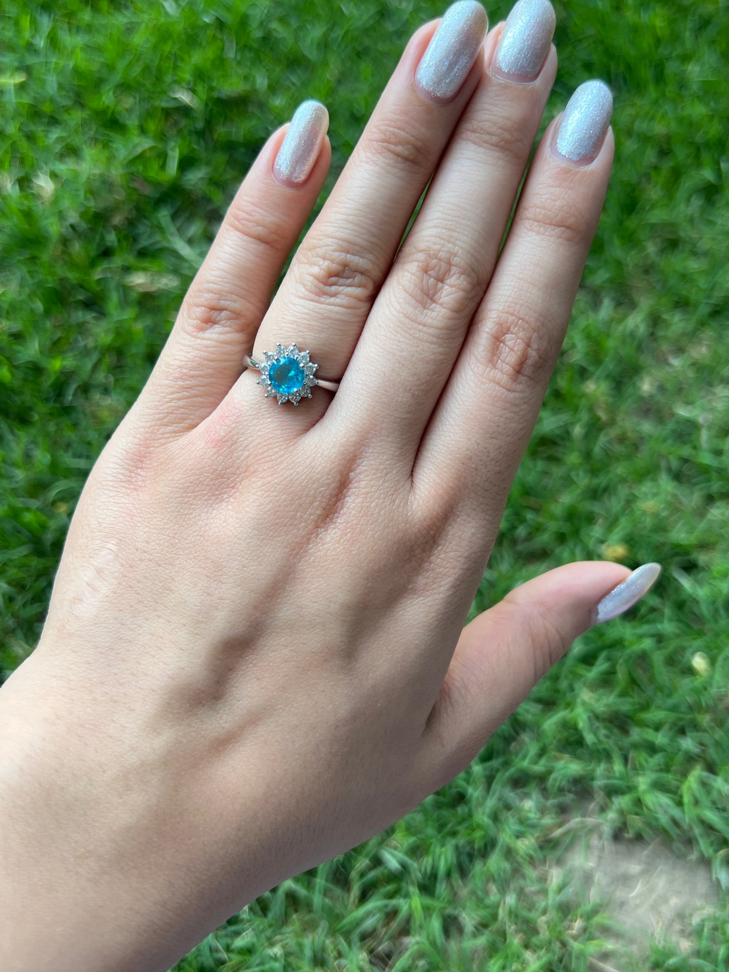 Serene Ocean Blue Ring