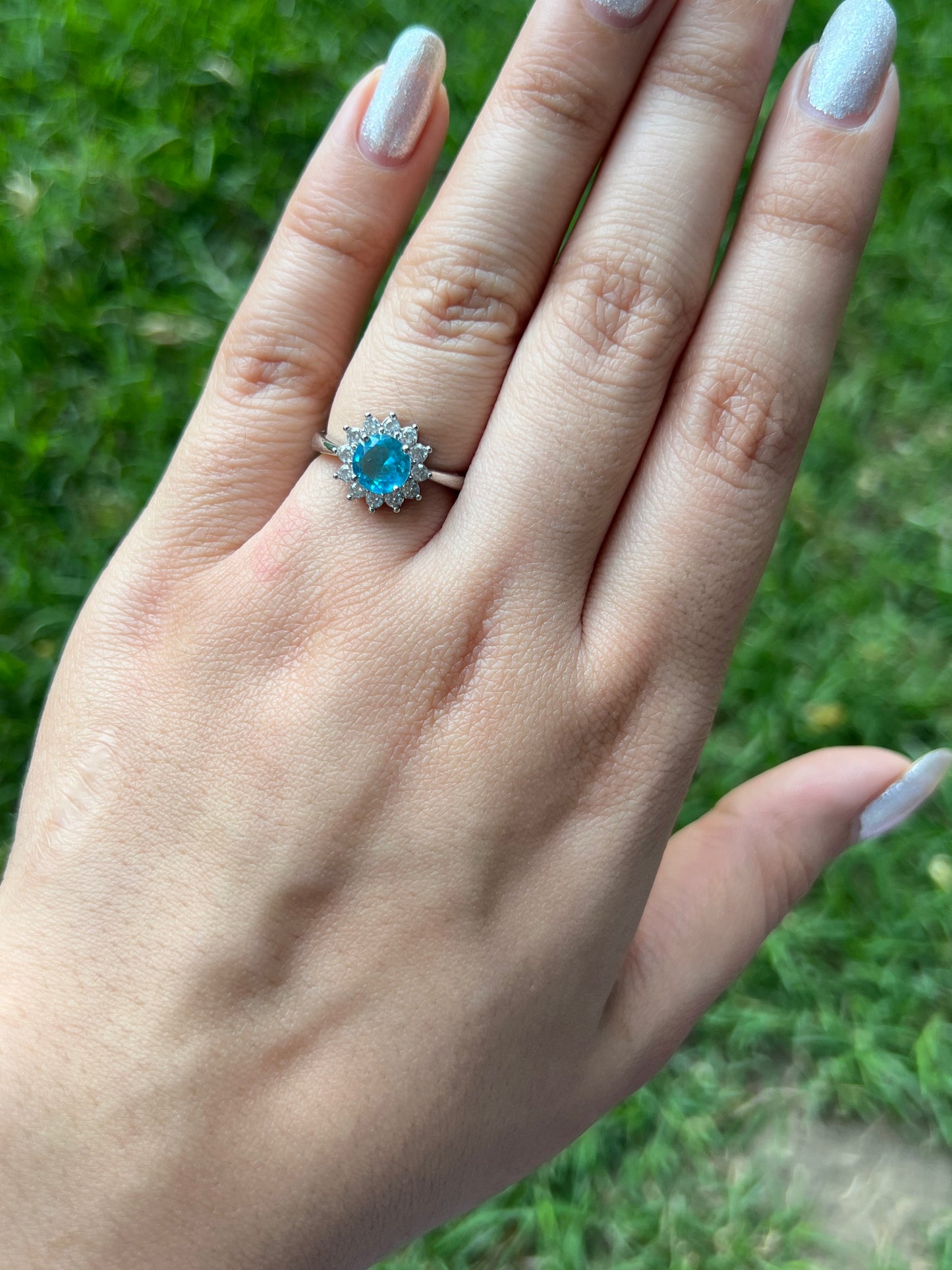 Serene Ocean Blue Ring