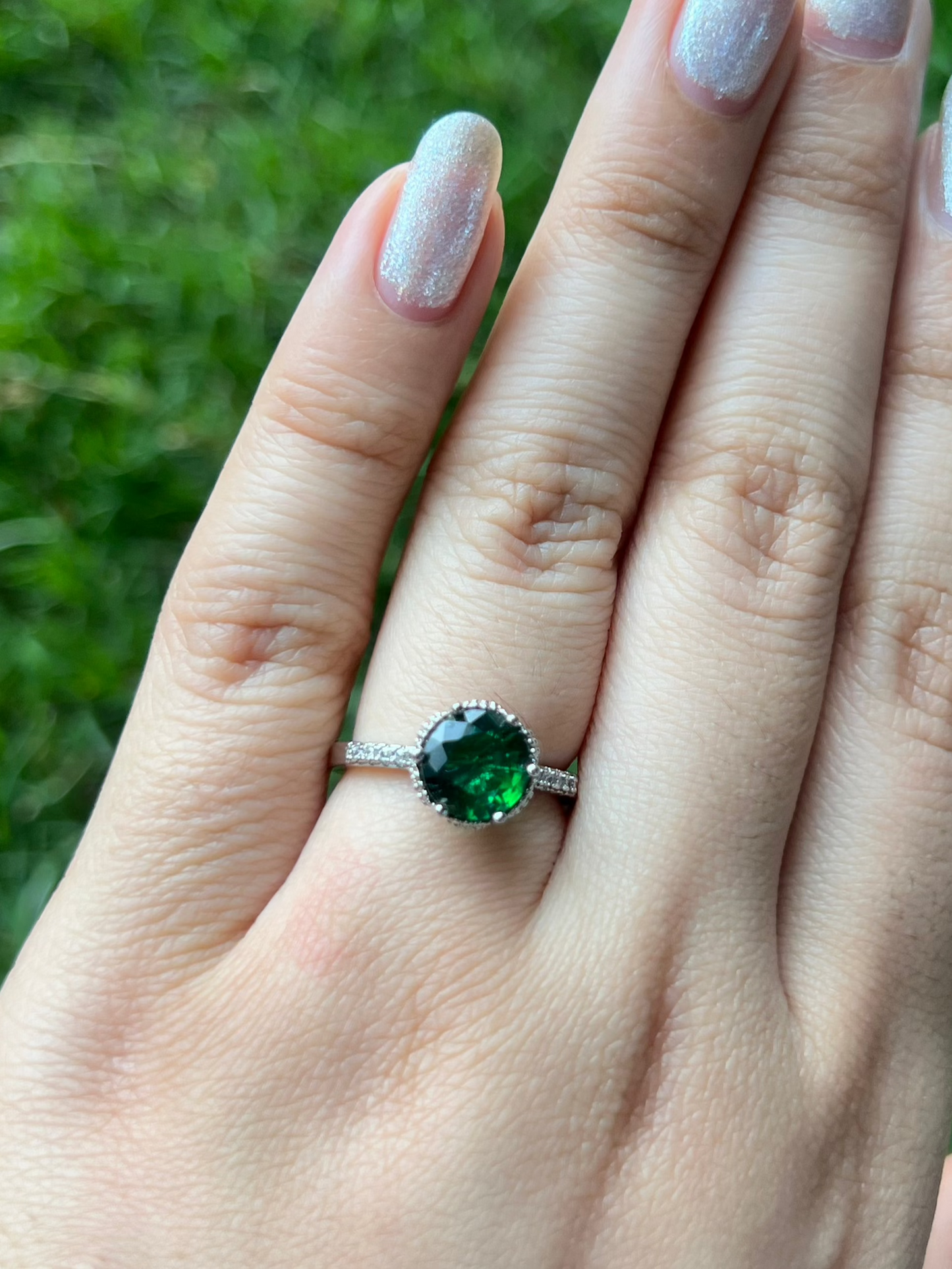 Green Glimmer Ring