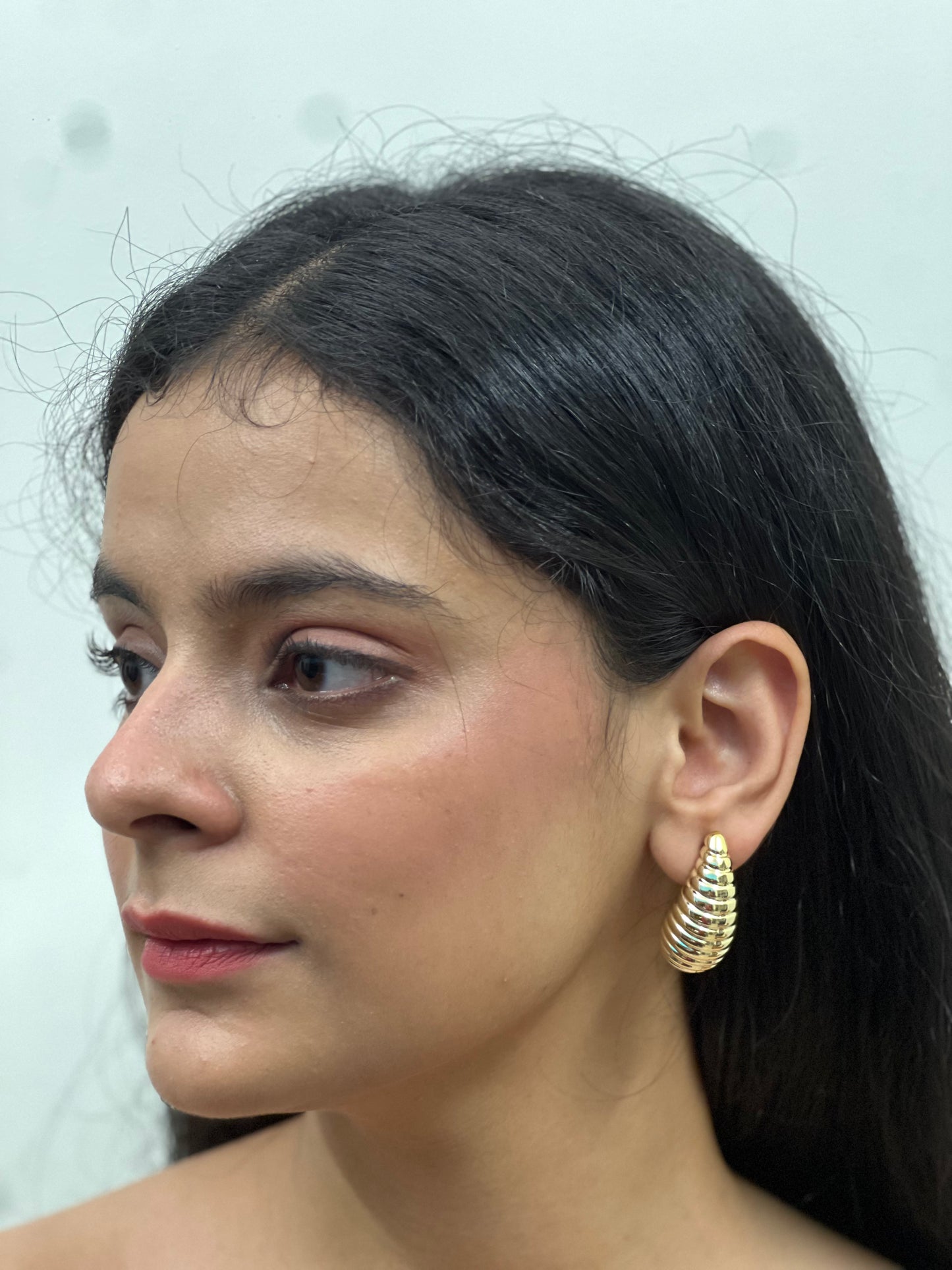 Rippled Teardrop Earrings