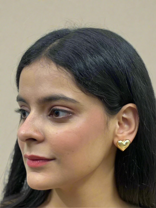 Heart Shaped Stud Earrings