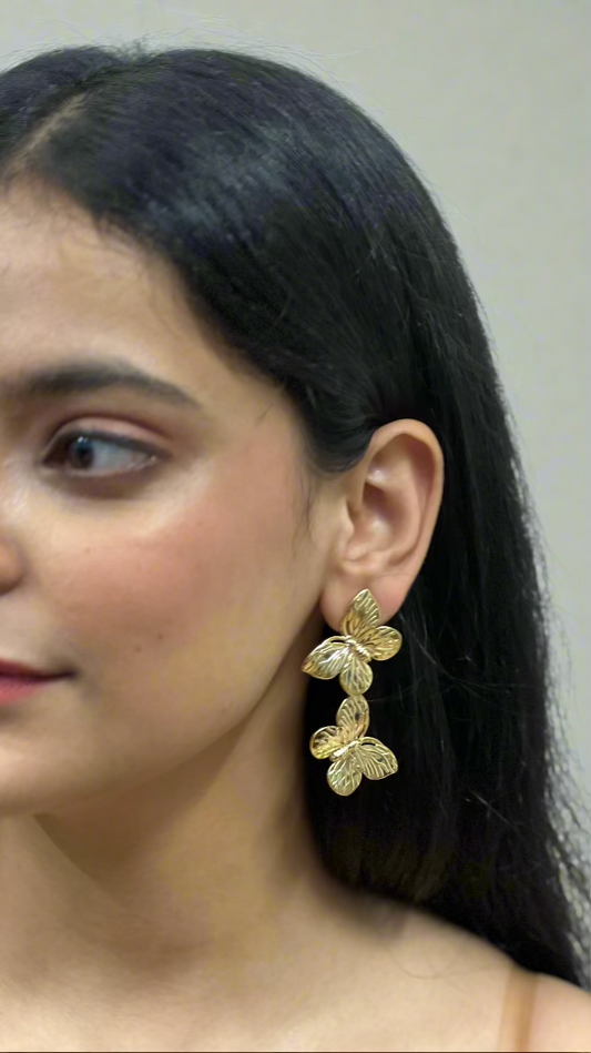 Butterfly Gleam Drop Earrings