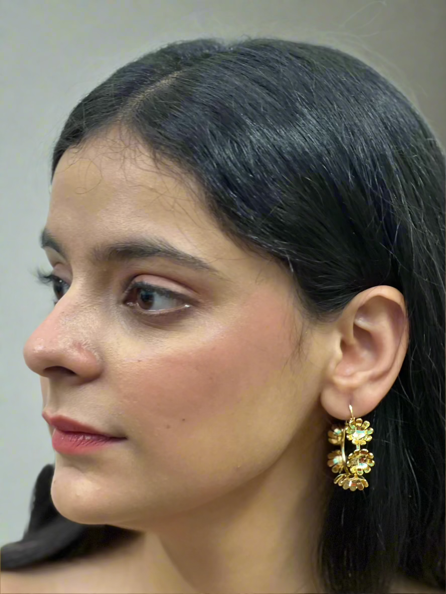 Radiant Flower Hoops