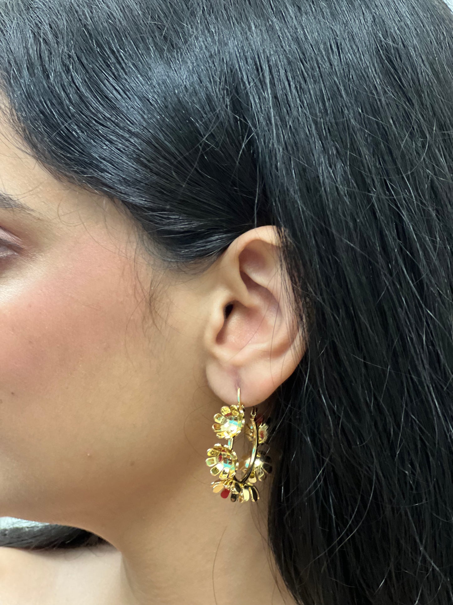 Radiant Flower Hoops
