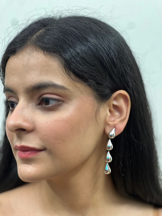 Ethereal Silver Drop Earrings