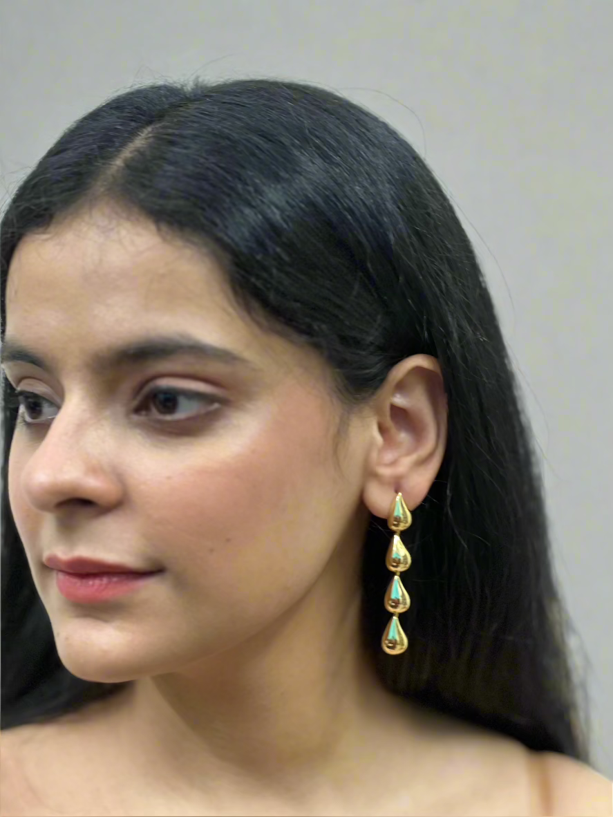 Ethereal Gold Drop Earrings