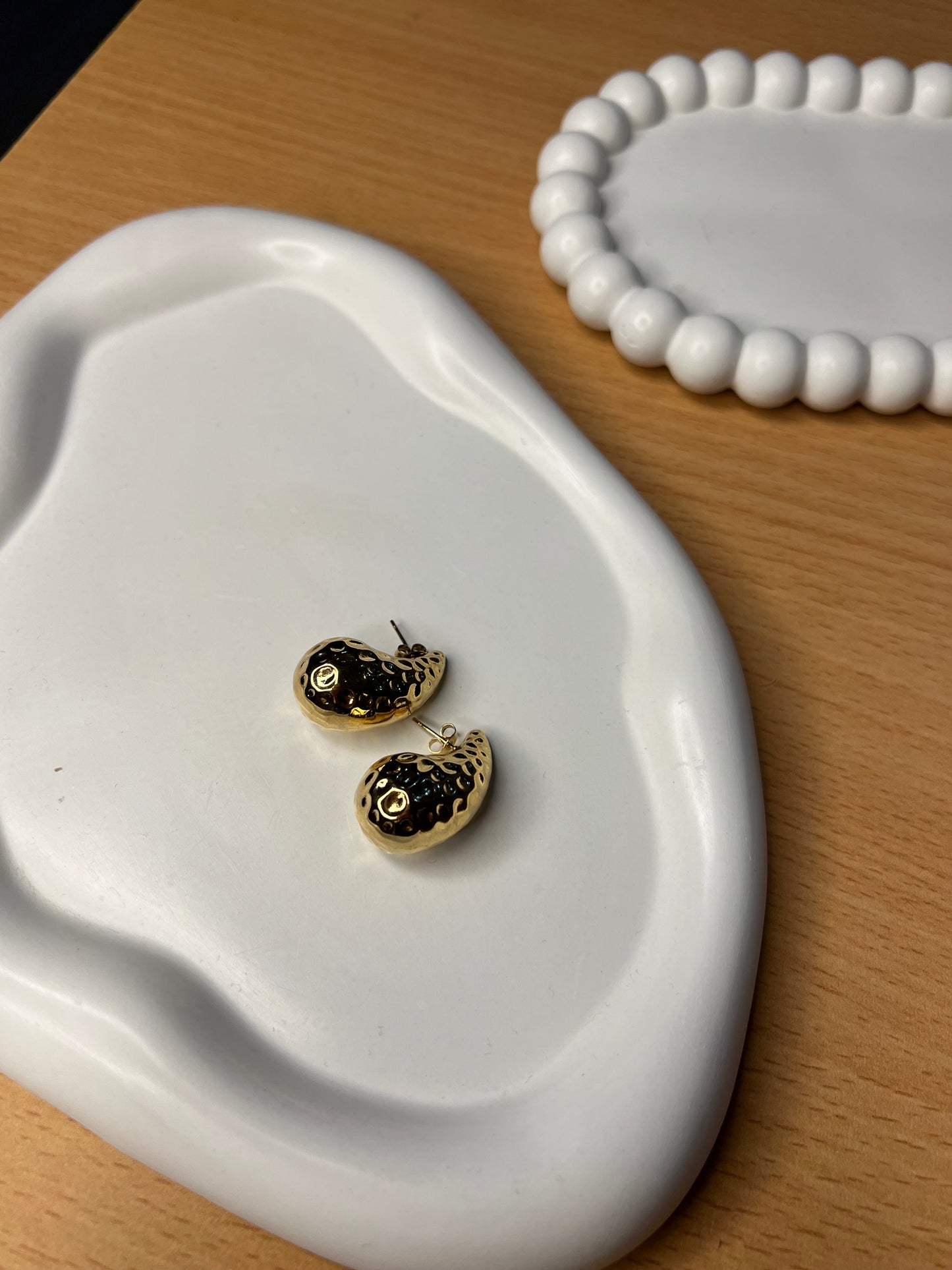 Speckled Teardrop Earrings