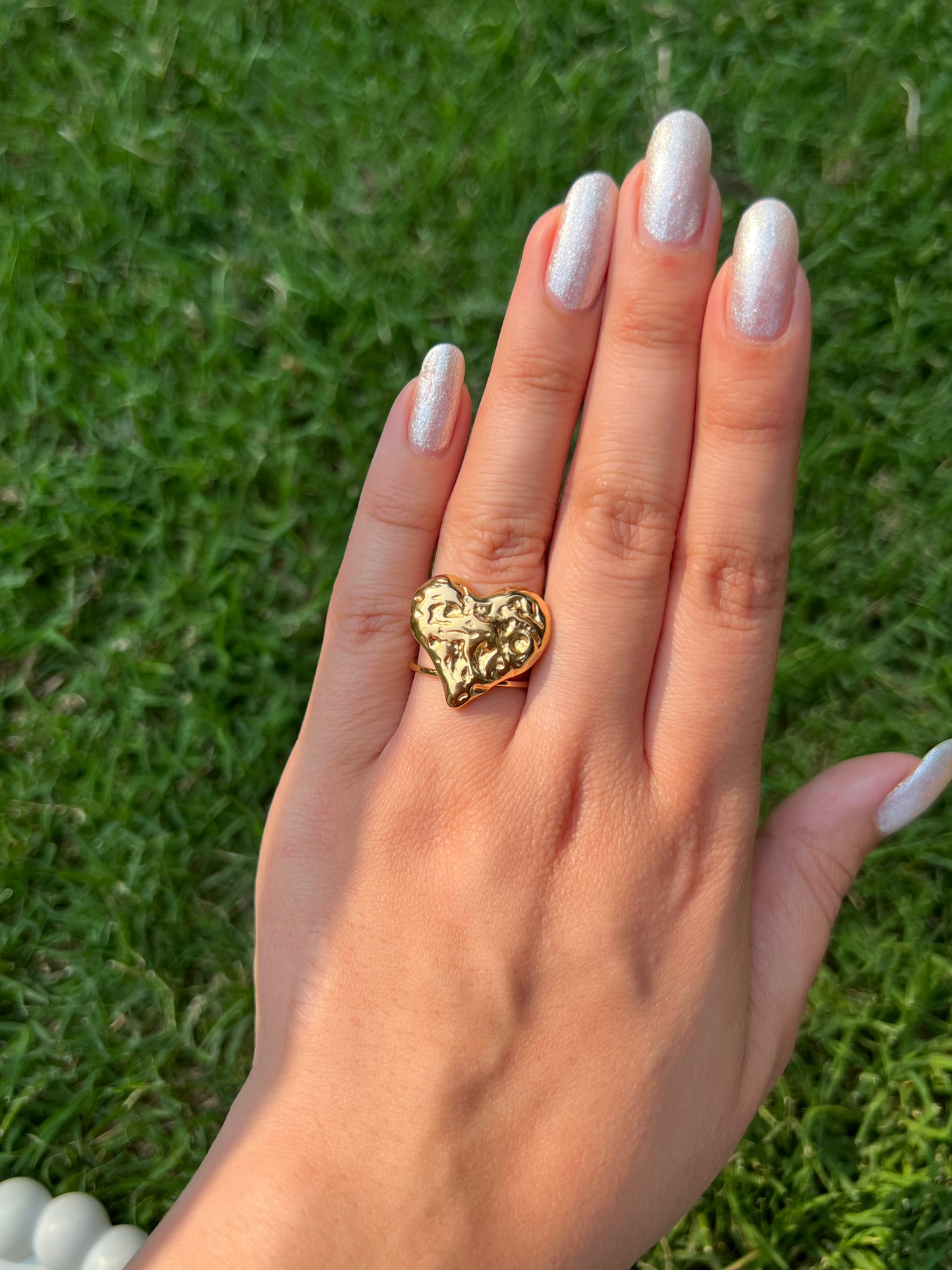 Golden Heartbeat Ring