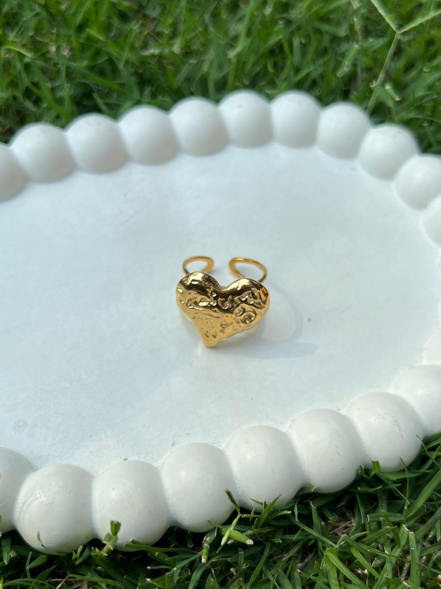 Golden Heartbeat Ring