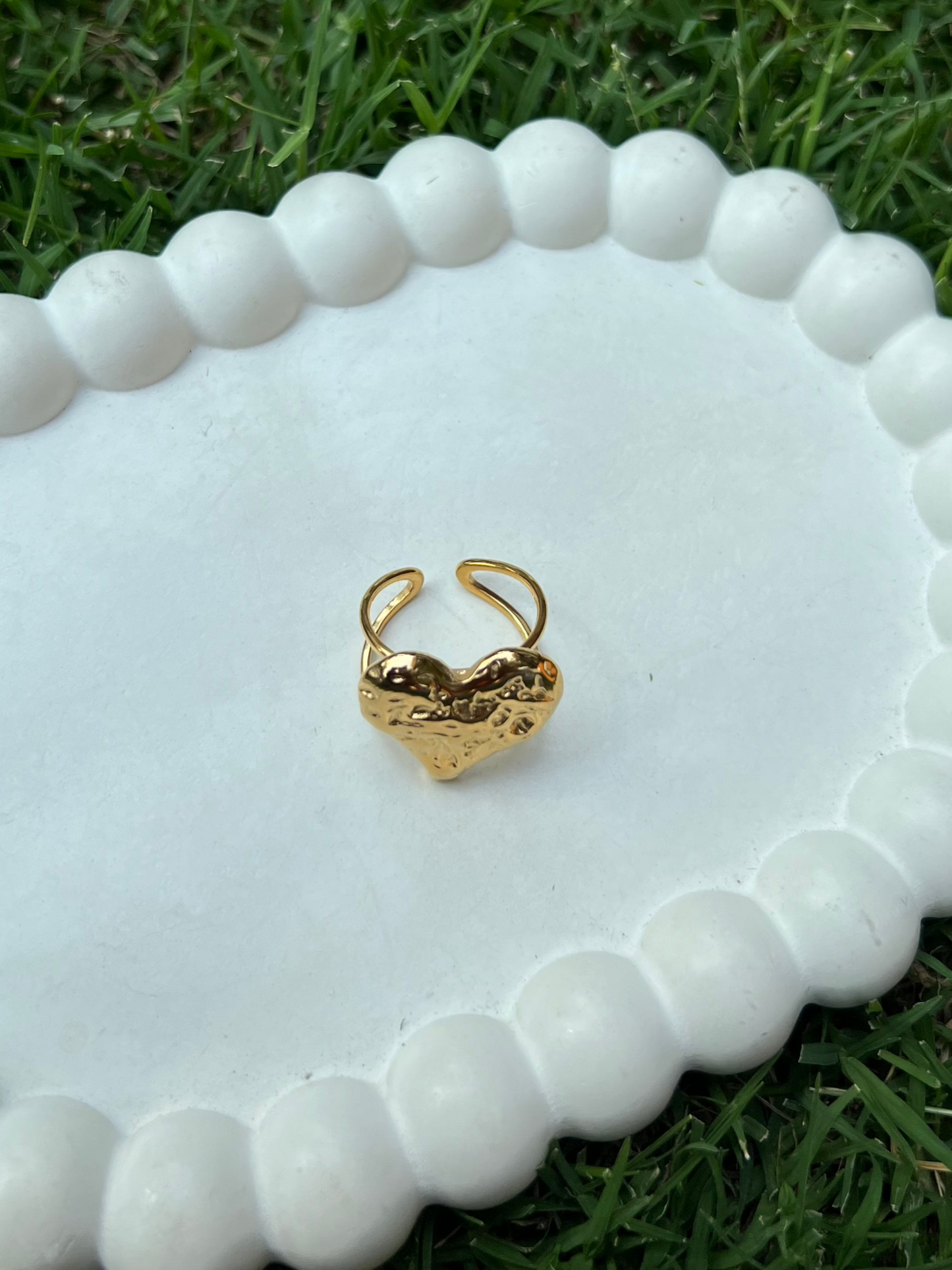 Golden Heartbeat Ring