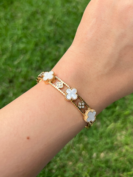 White Amulet Bracelet