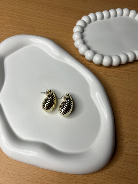 Rippled Teardrop Earrings