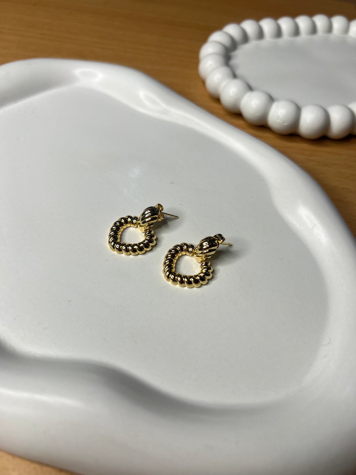 Studded Swirl Earrings