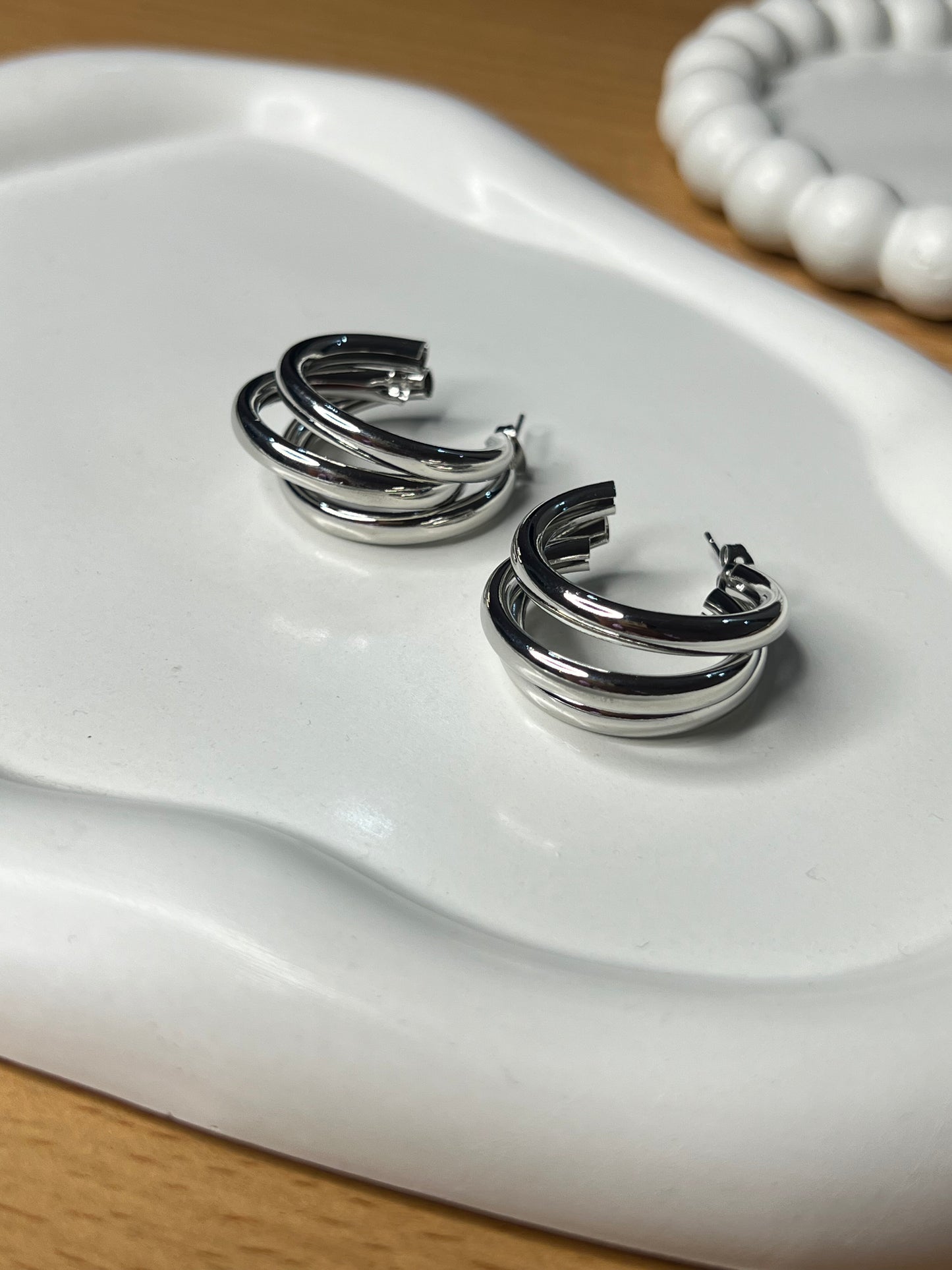 Aura of Divine Silver Hoops