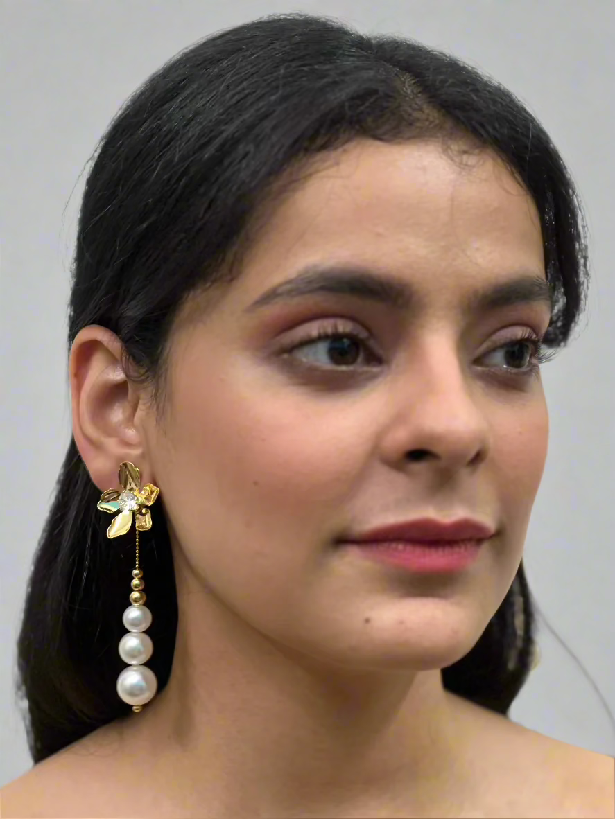 Blossom Pearl Drop Earrings