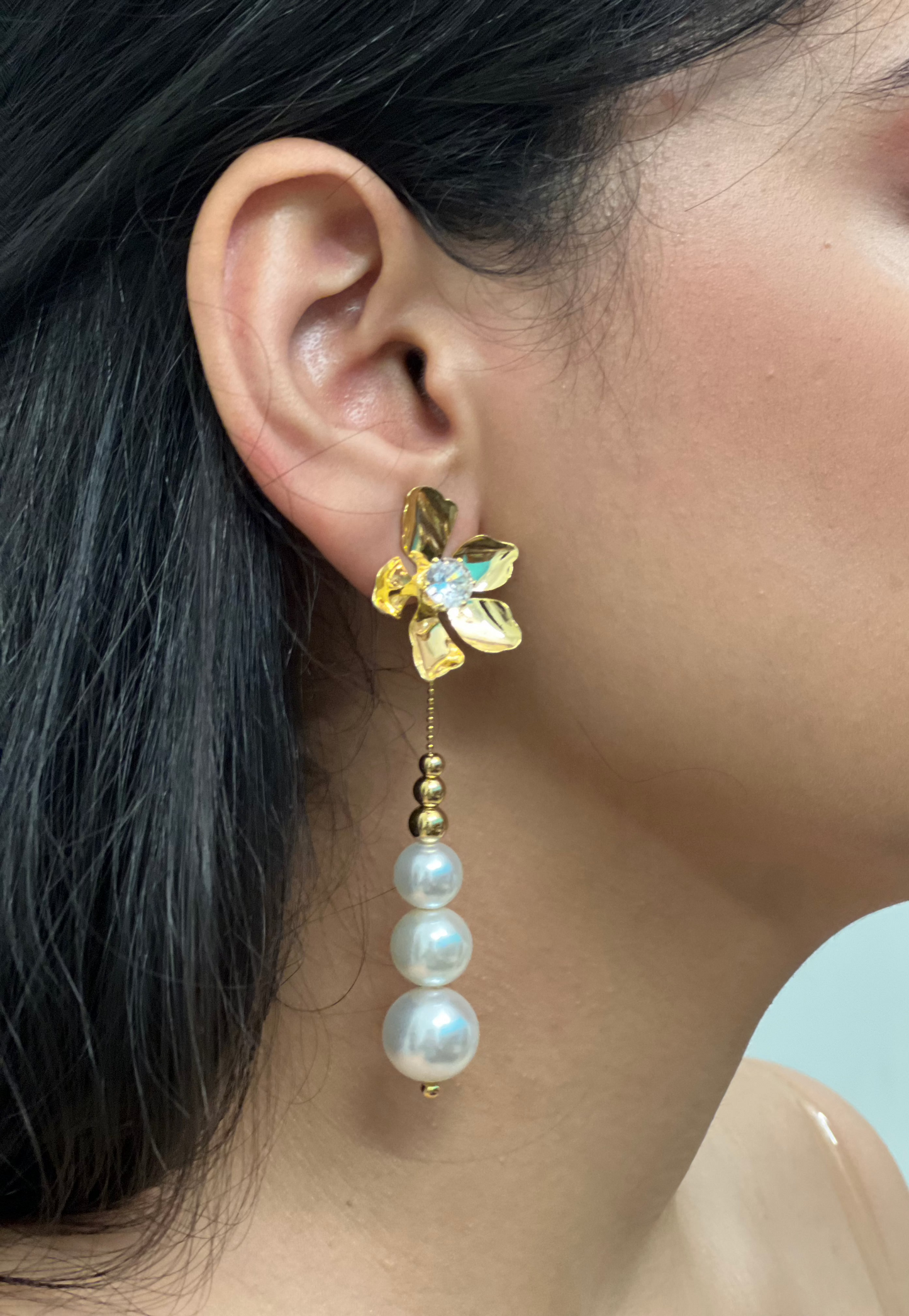 Blossom Pearl Drop Earrings