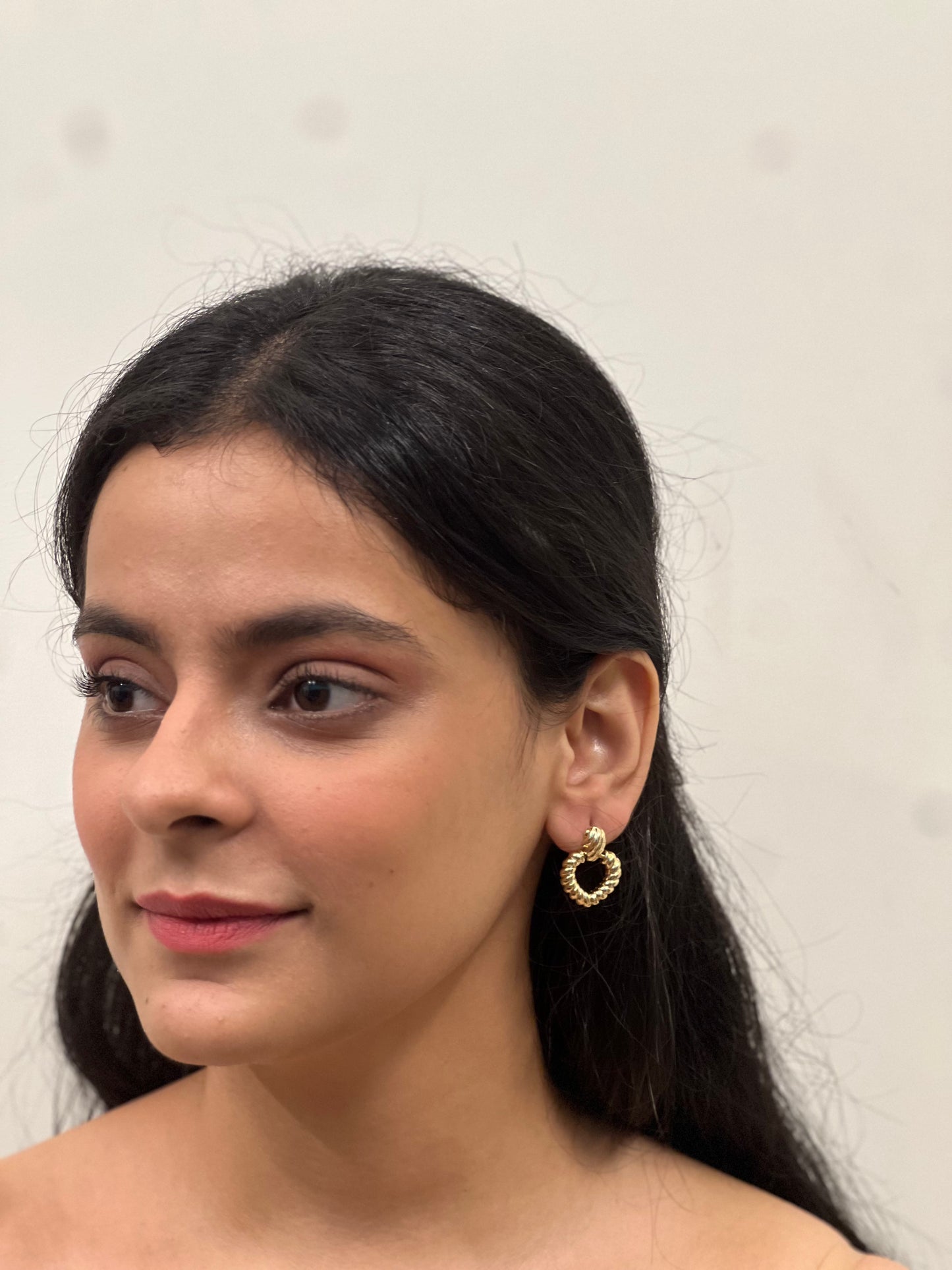 Studded Swirl Earrings