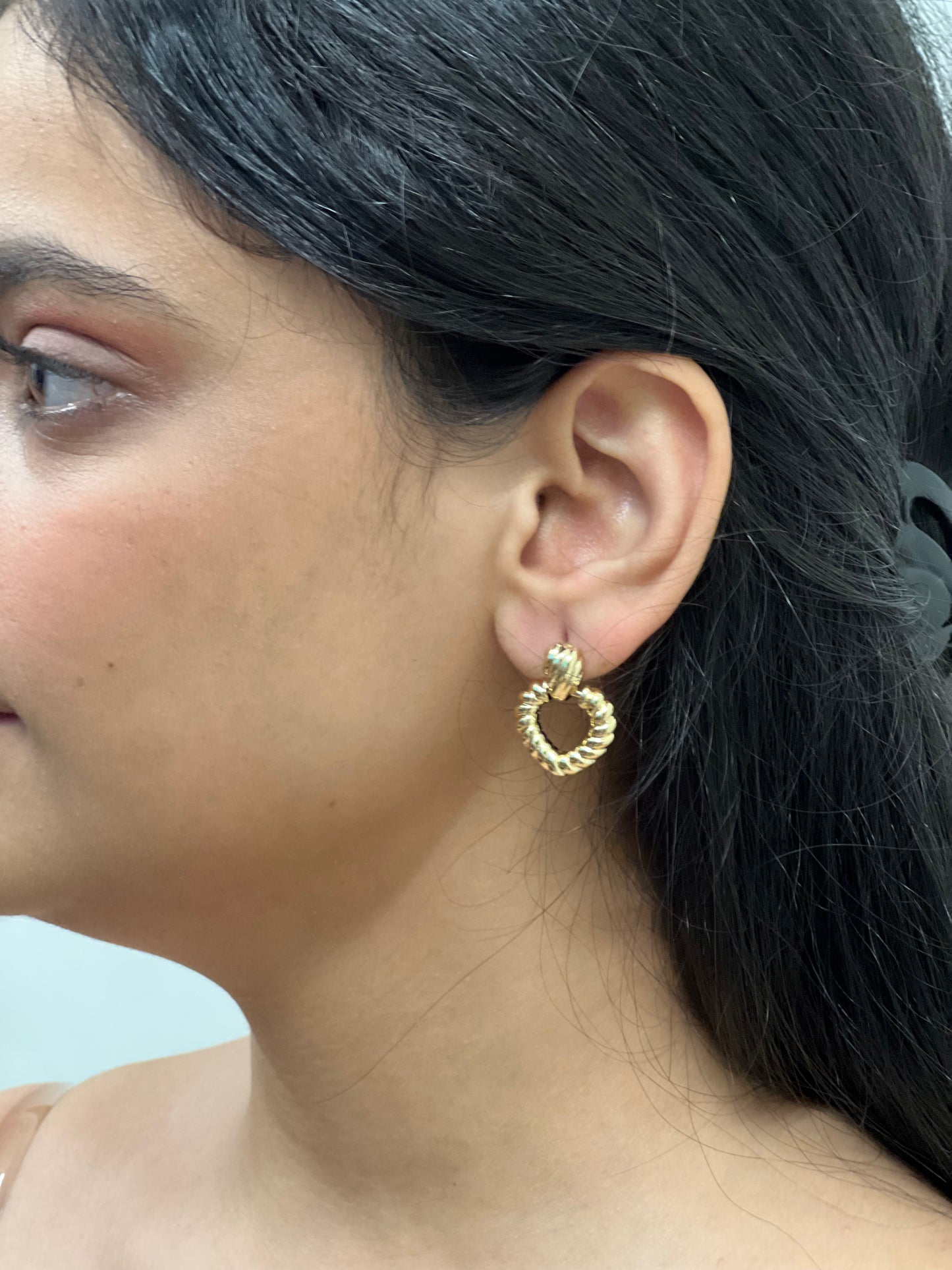 Studded Swirl Earrings