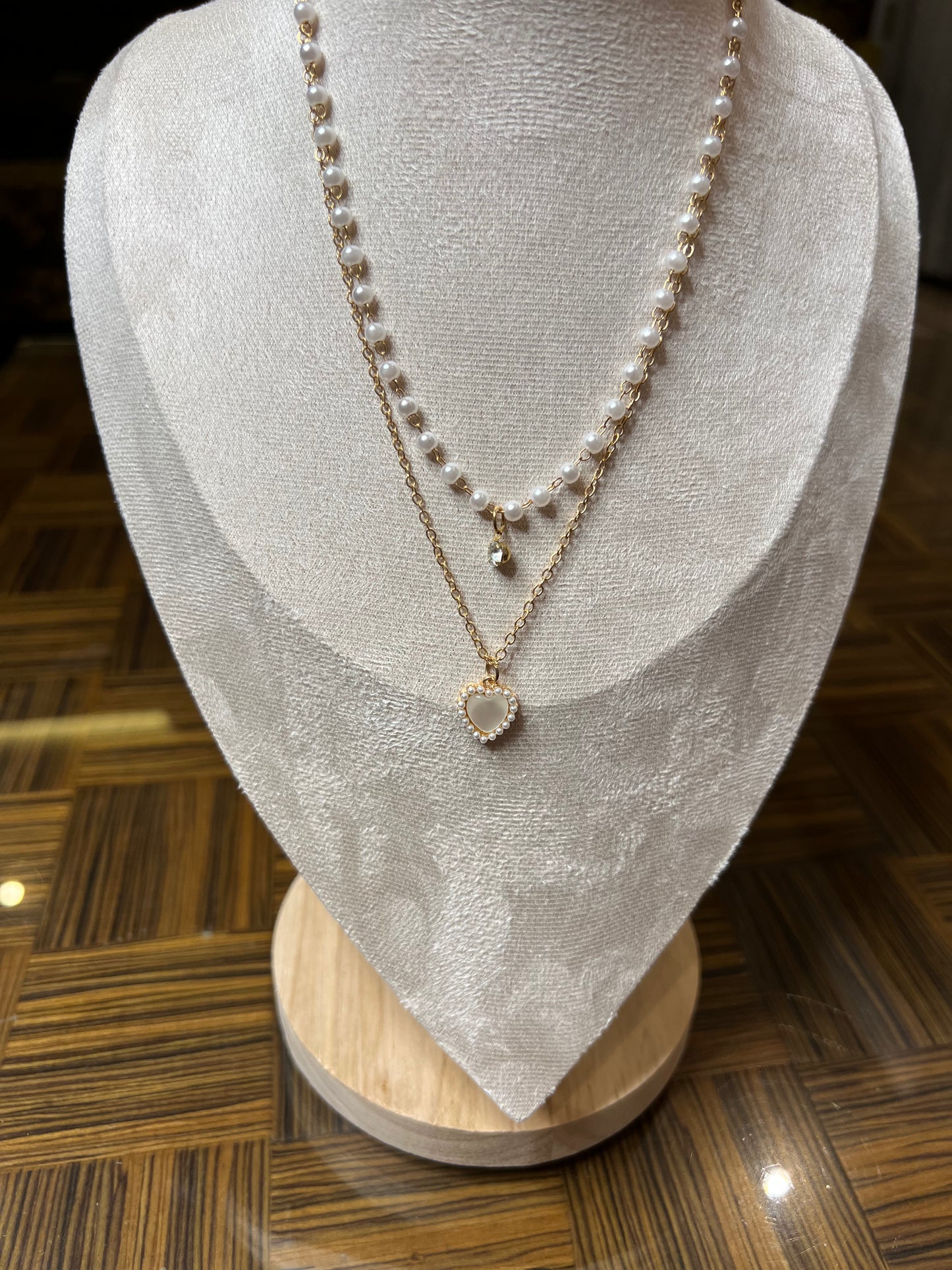 Pearled Heart Necklace