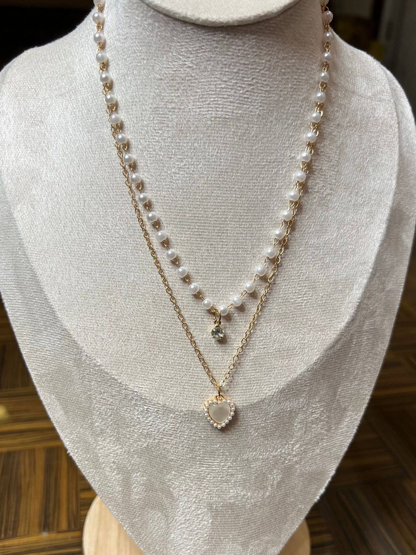 Pearled Heart Necklace