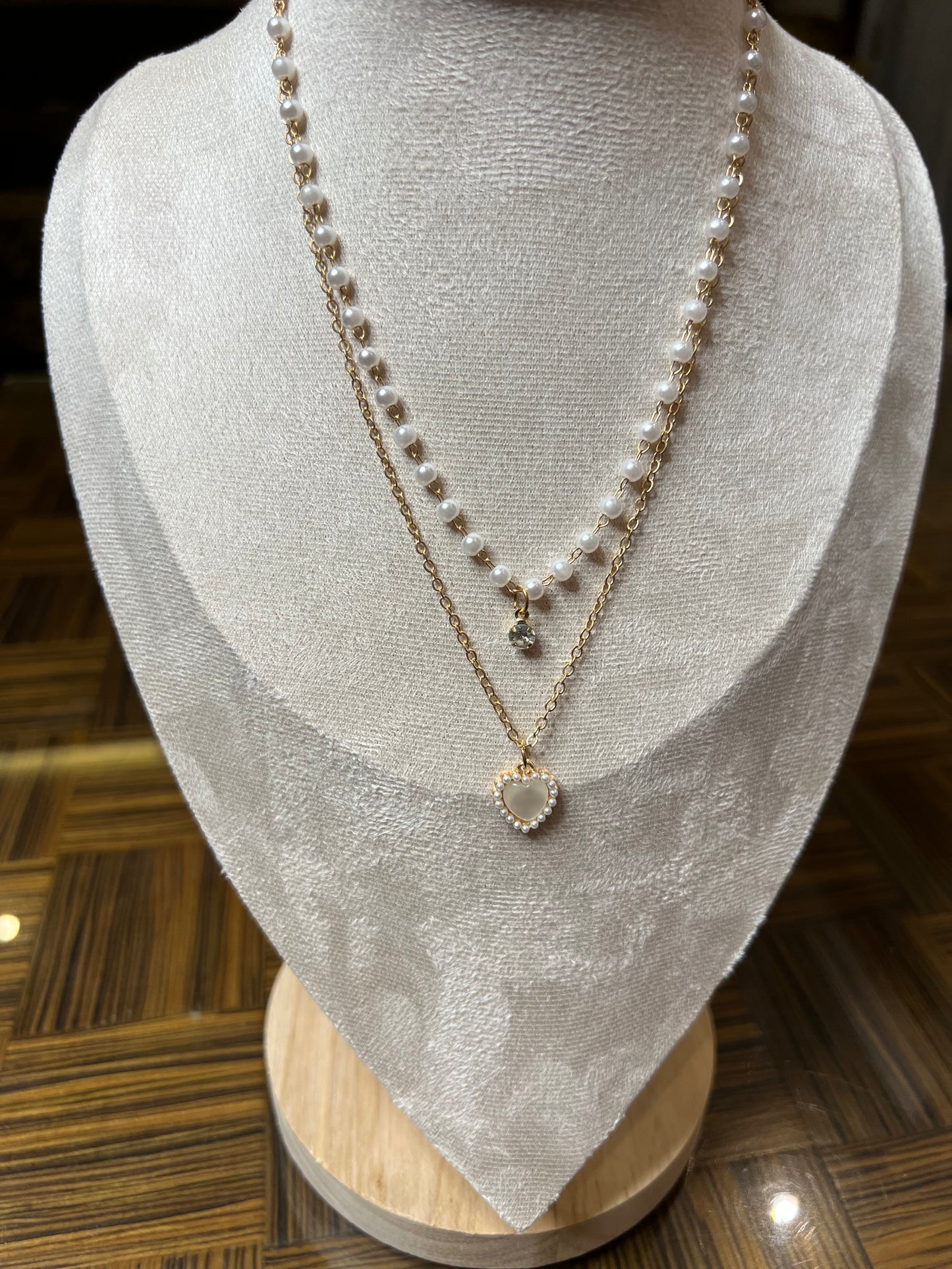 Pearled Heart Necklace