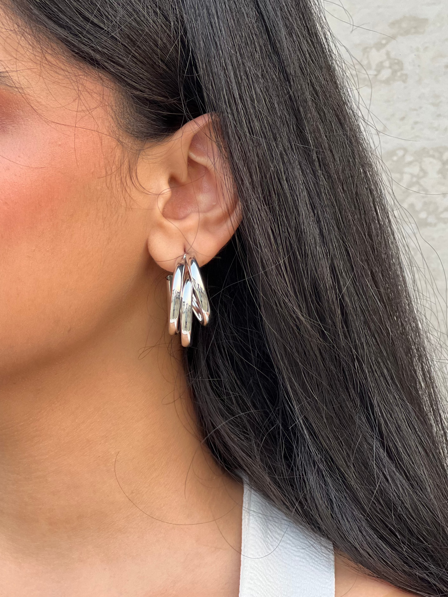 Aura of Divine Silver Hoops