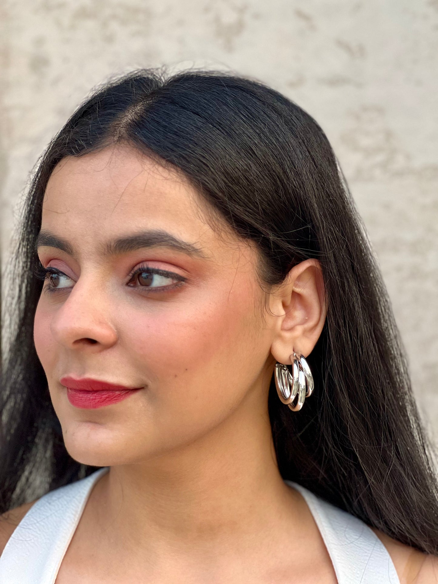 Aura of Divine Silver Hoops