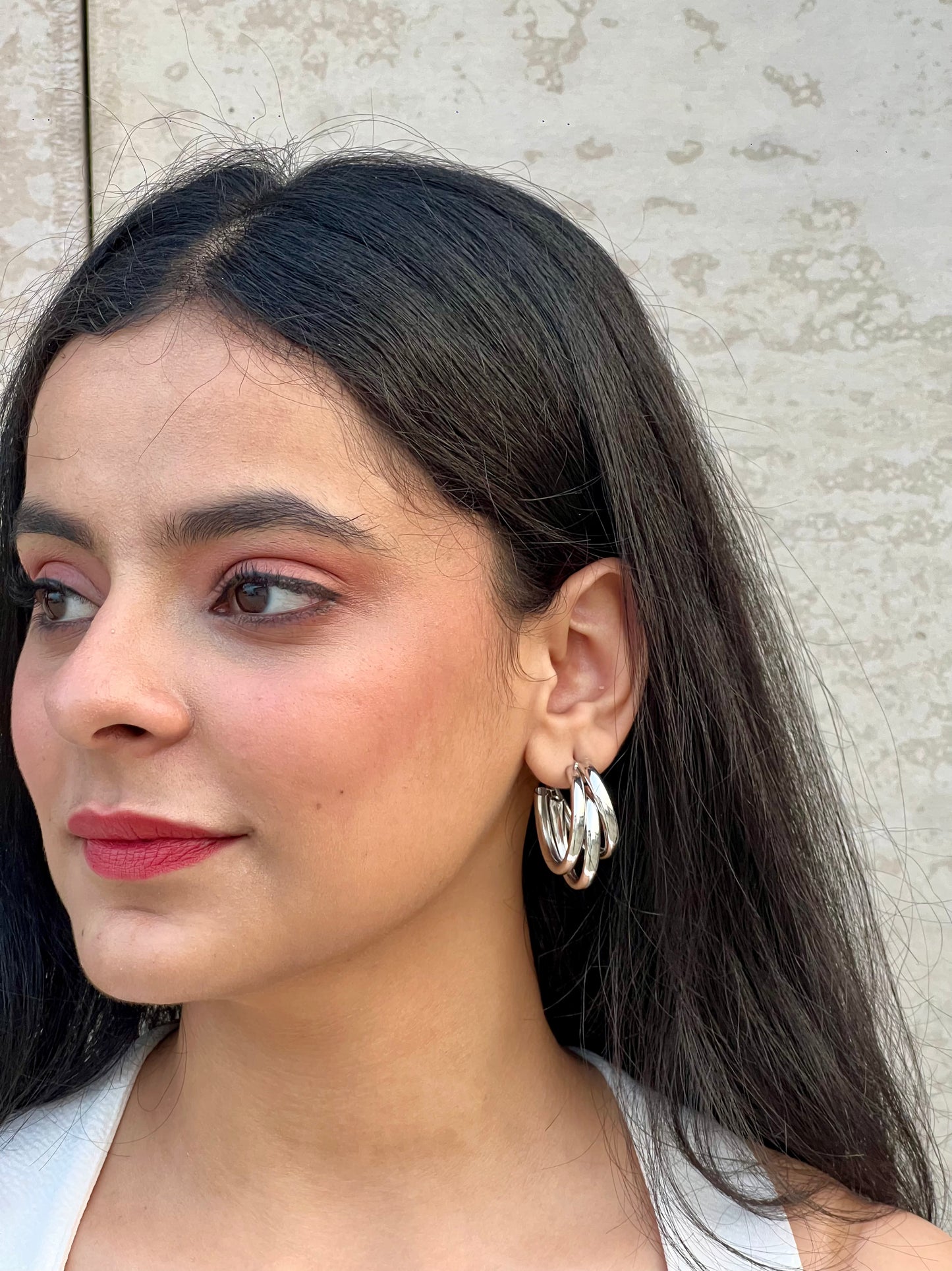 Aura of Divine Silver Hoops
