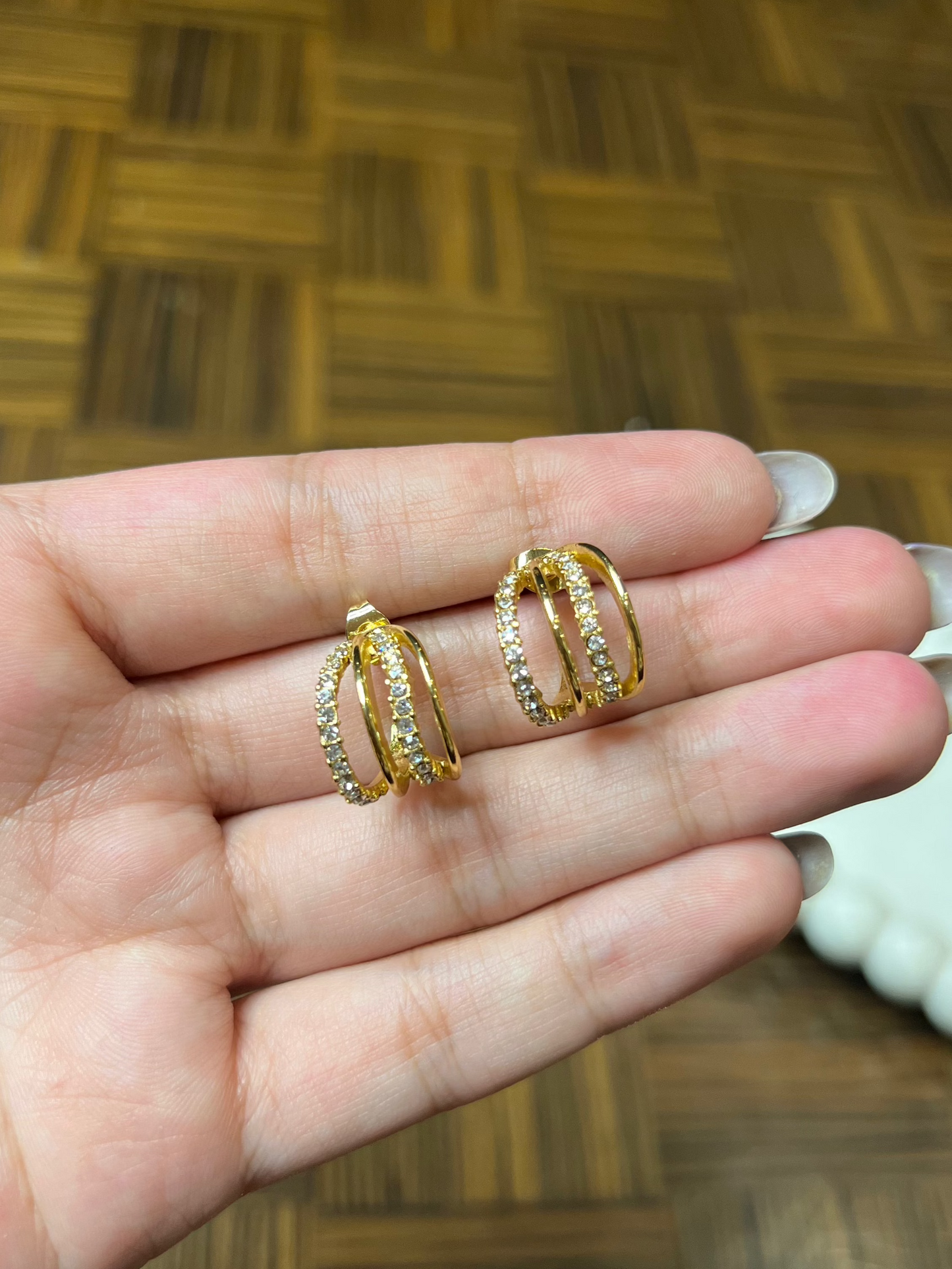 Celeste Charm Hoops