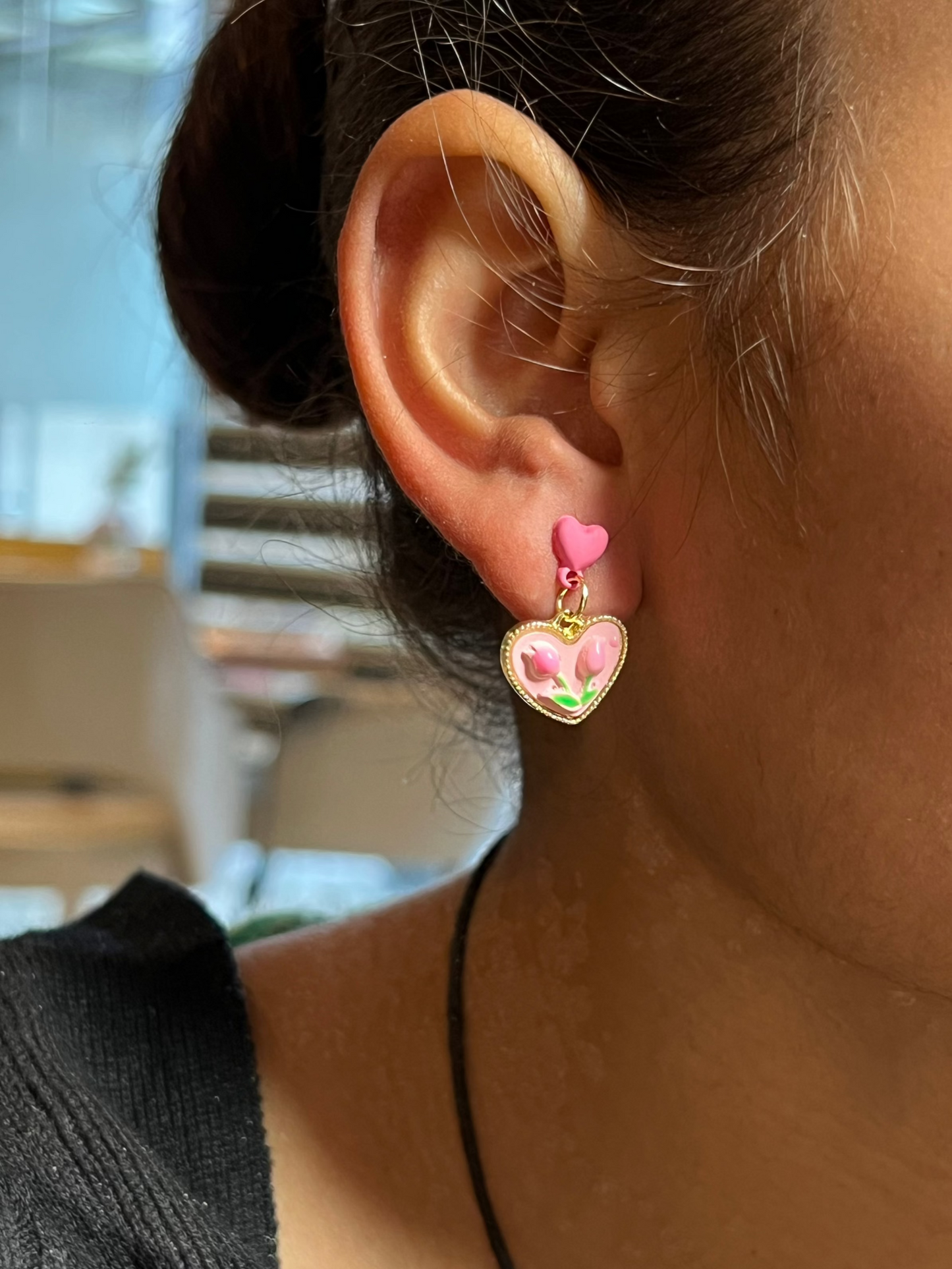 Candyfloss Heart Earrings