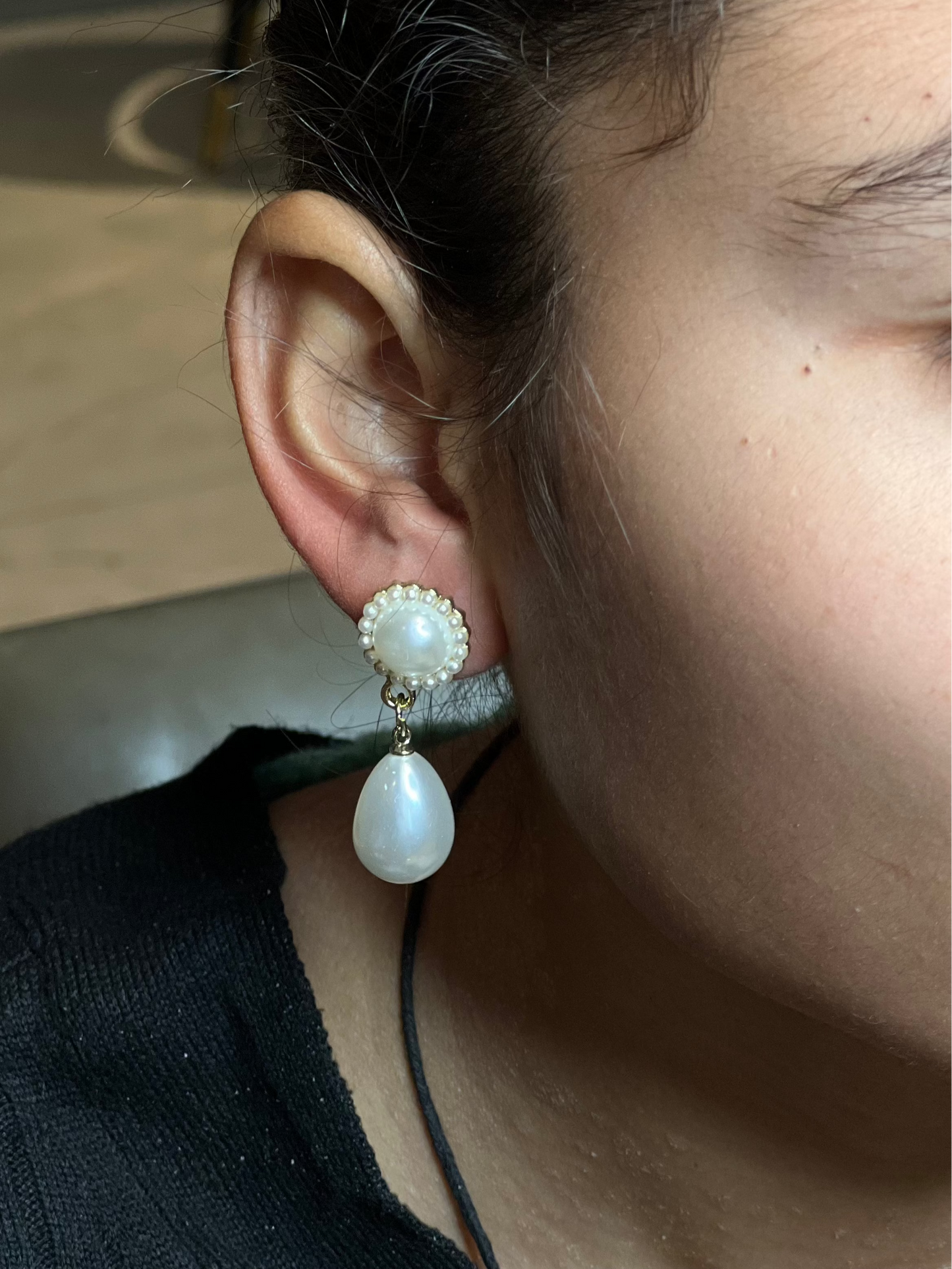 Drop Pearl Earrings