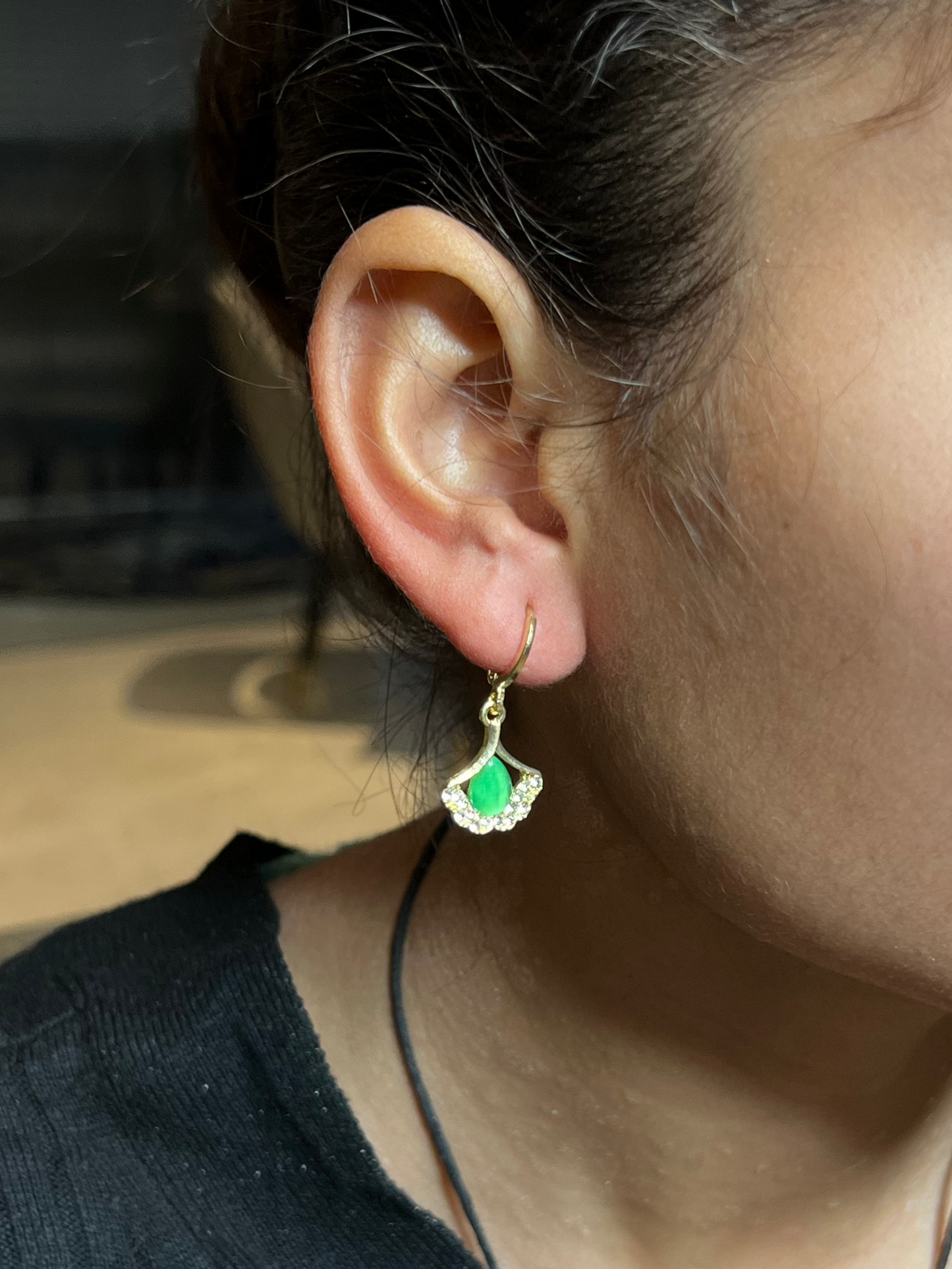 Green Lush Lace Earrings