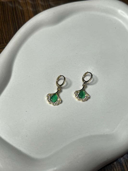 Green Lush Lace Earrings