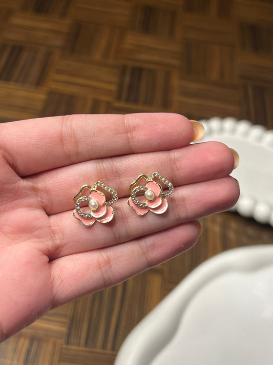 Pink Rose Glow Earrings