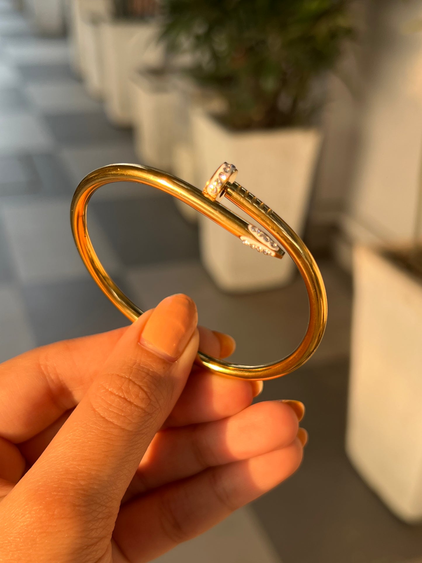 Gold Nail Cartier Bracelet