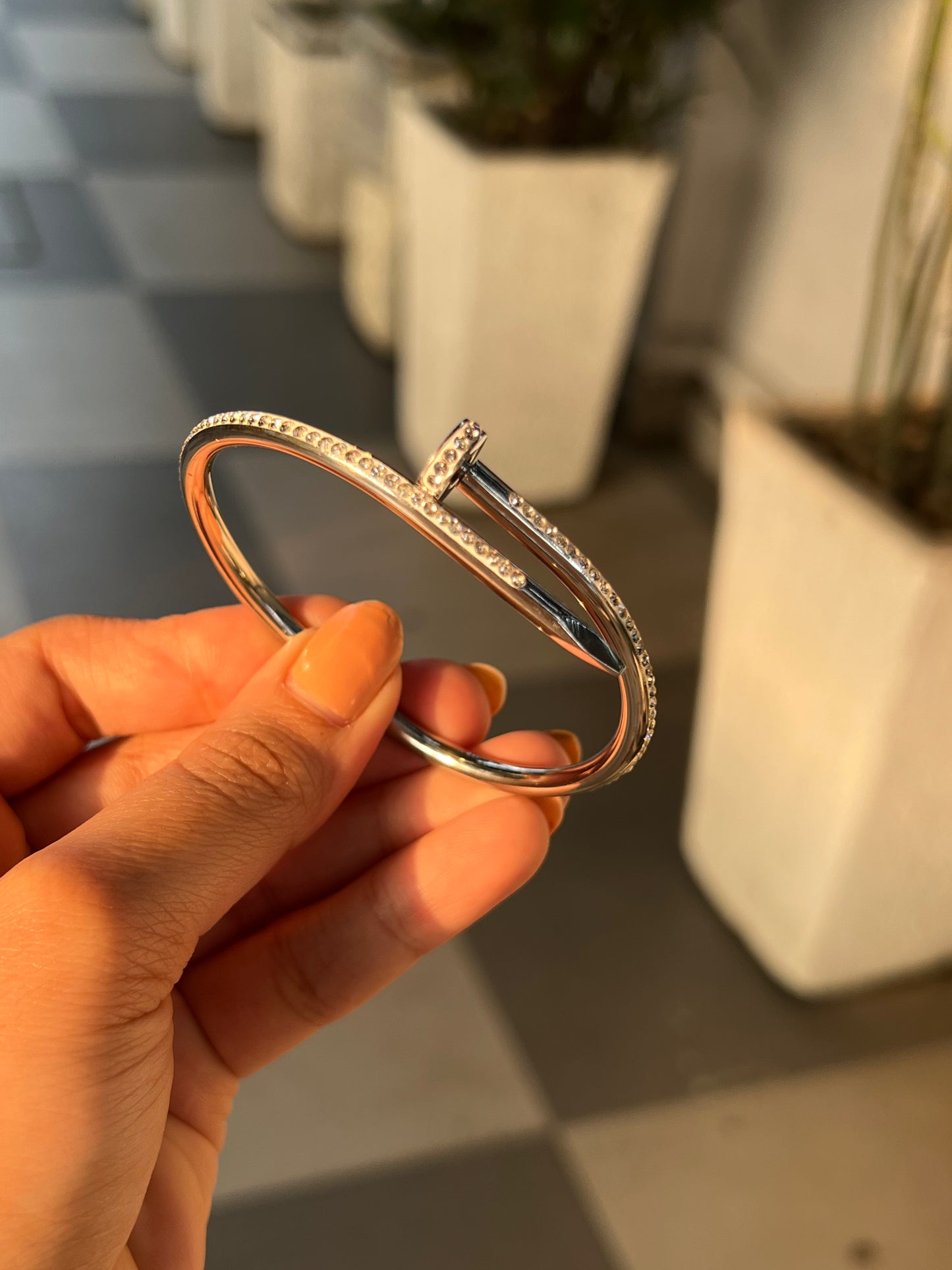 Silver Nail Cartier Bracelet