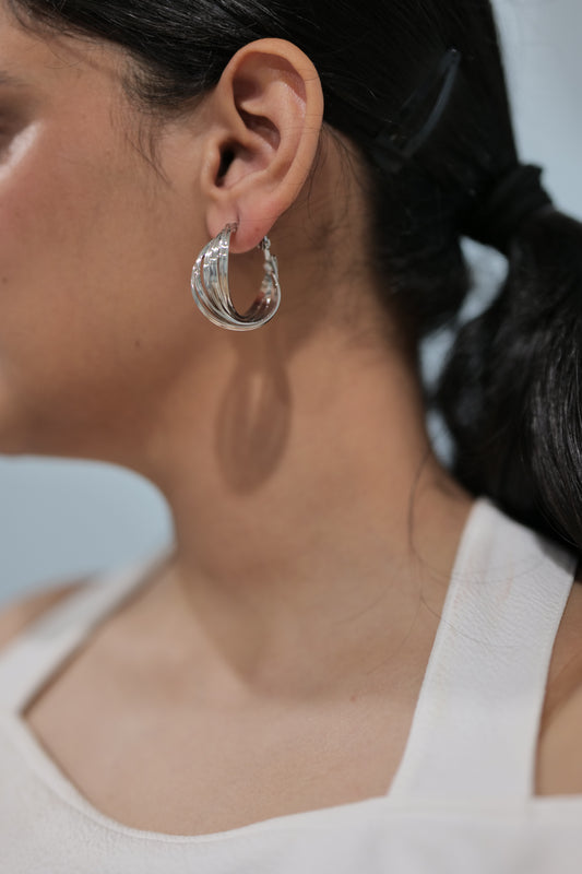 Radiance of Silver Hoops