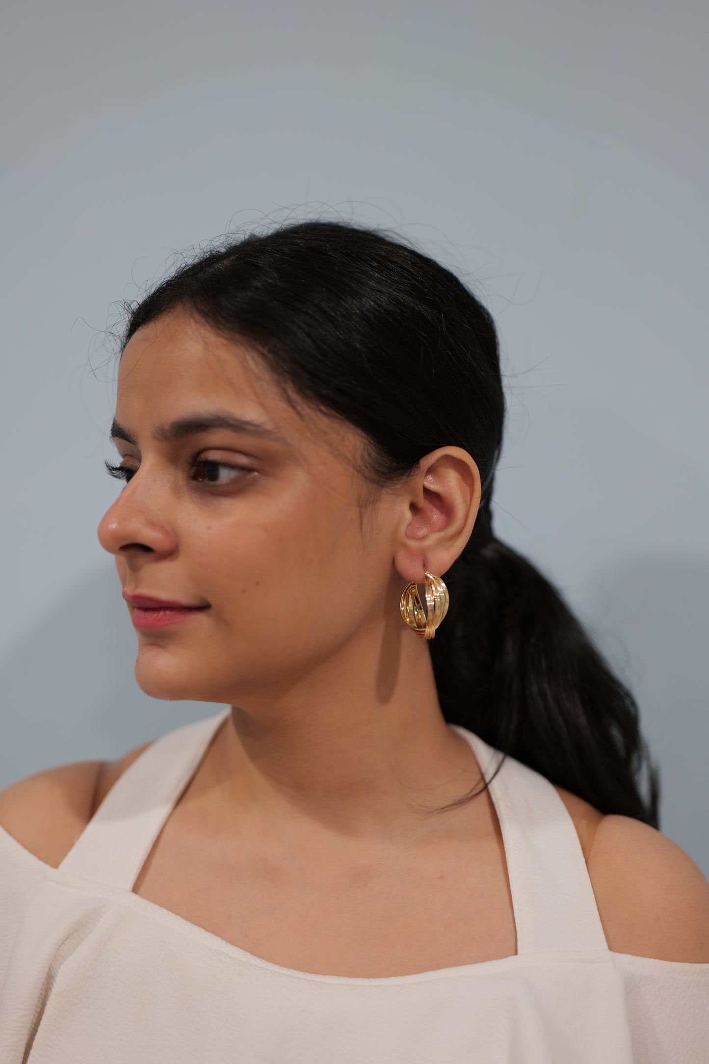 Radiance of Dawn Gold Hoops