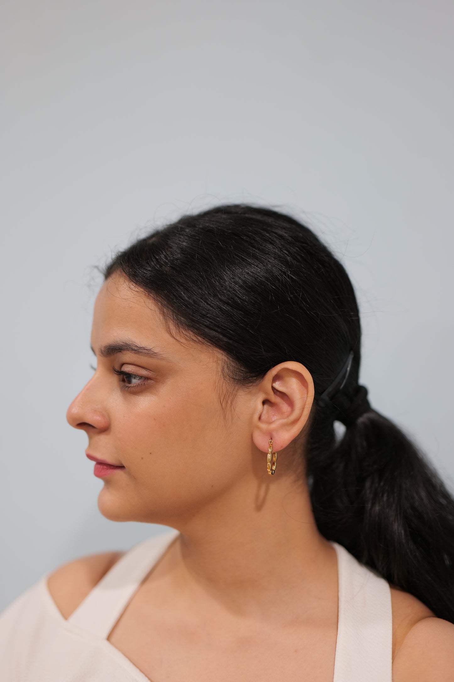 Scarlet Swirl Hoops