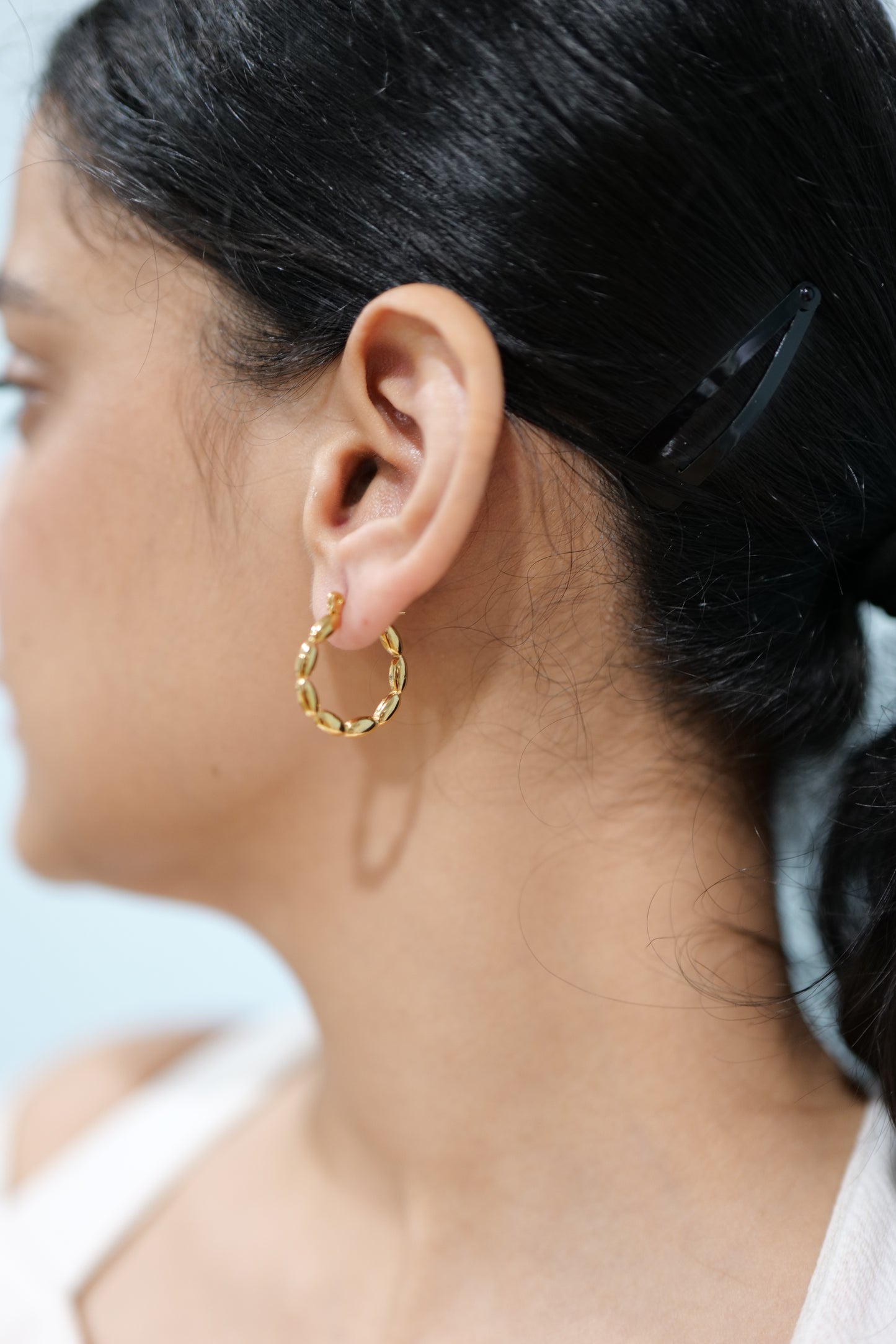 Scarlet Swirl Hoops