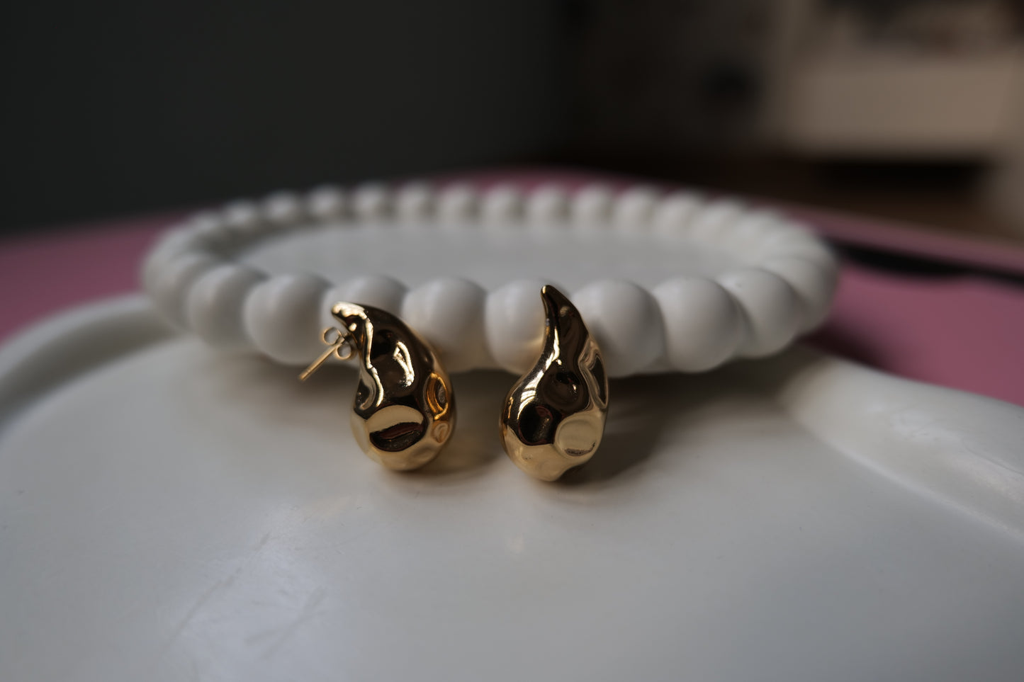 Textured Tear drop earrings