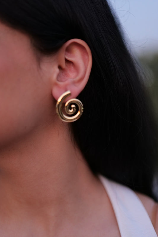 Sculpted Spiral Earrings