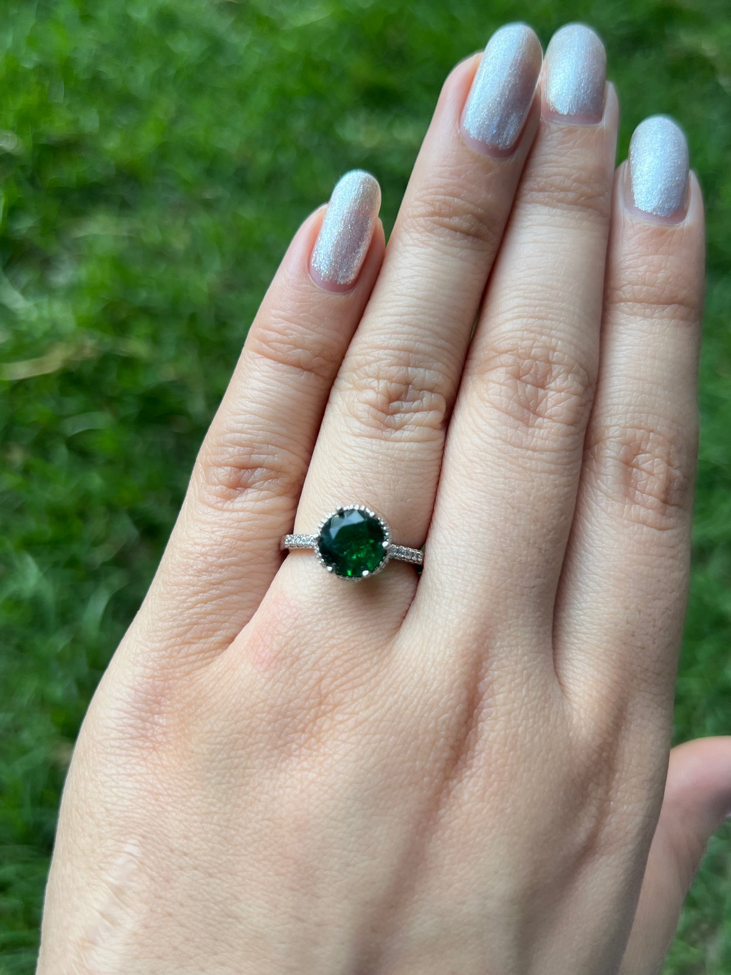 Green Glimmer Ring