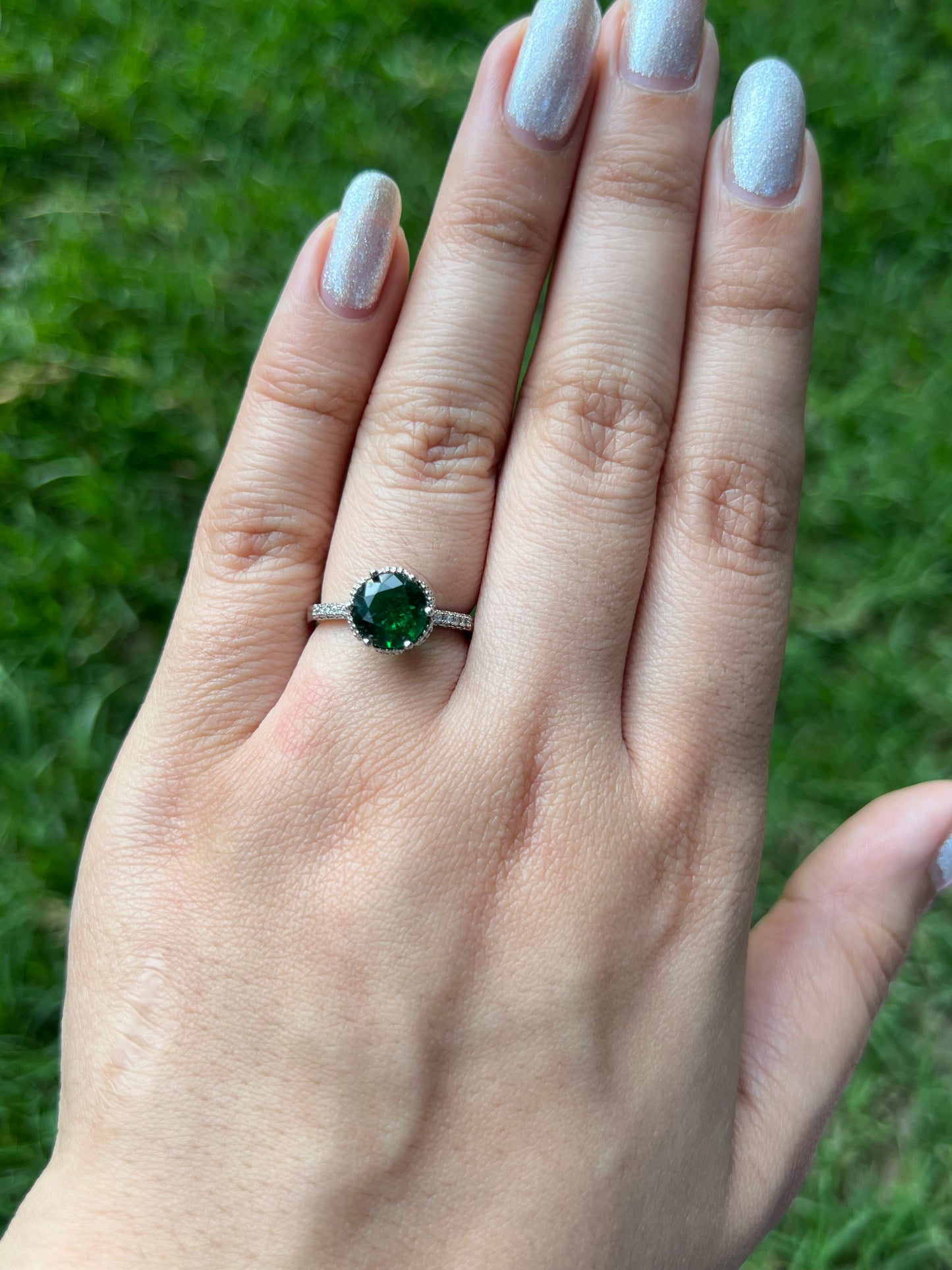 Green Glimmer Ring