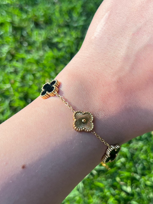 Ethereal Bloom Clover Bracelet