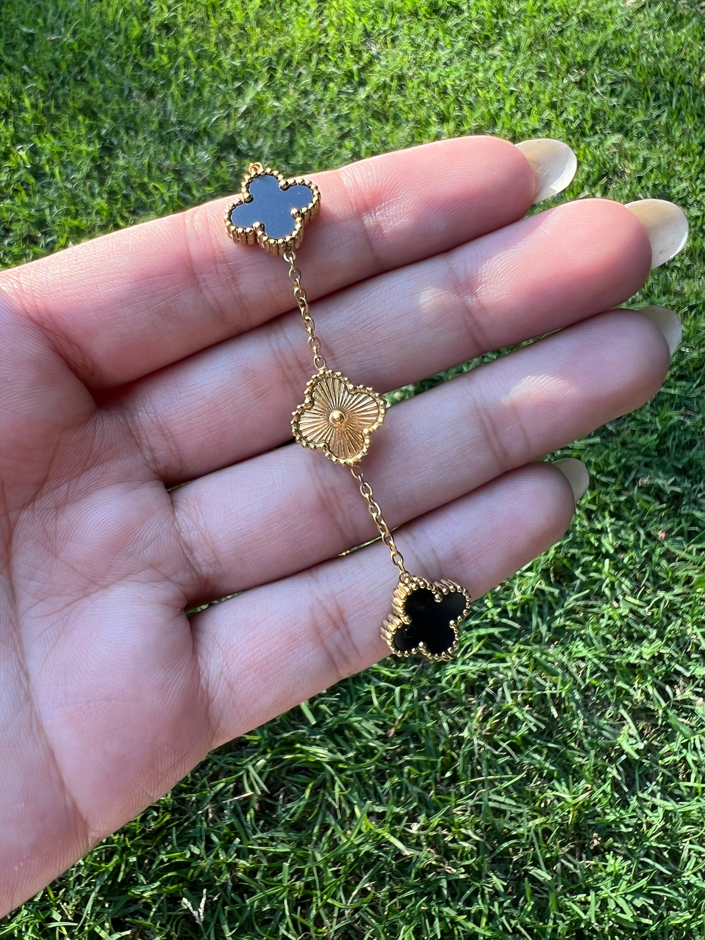 Ethereal Bloom Clover Bracelet