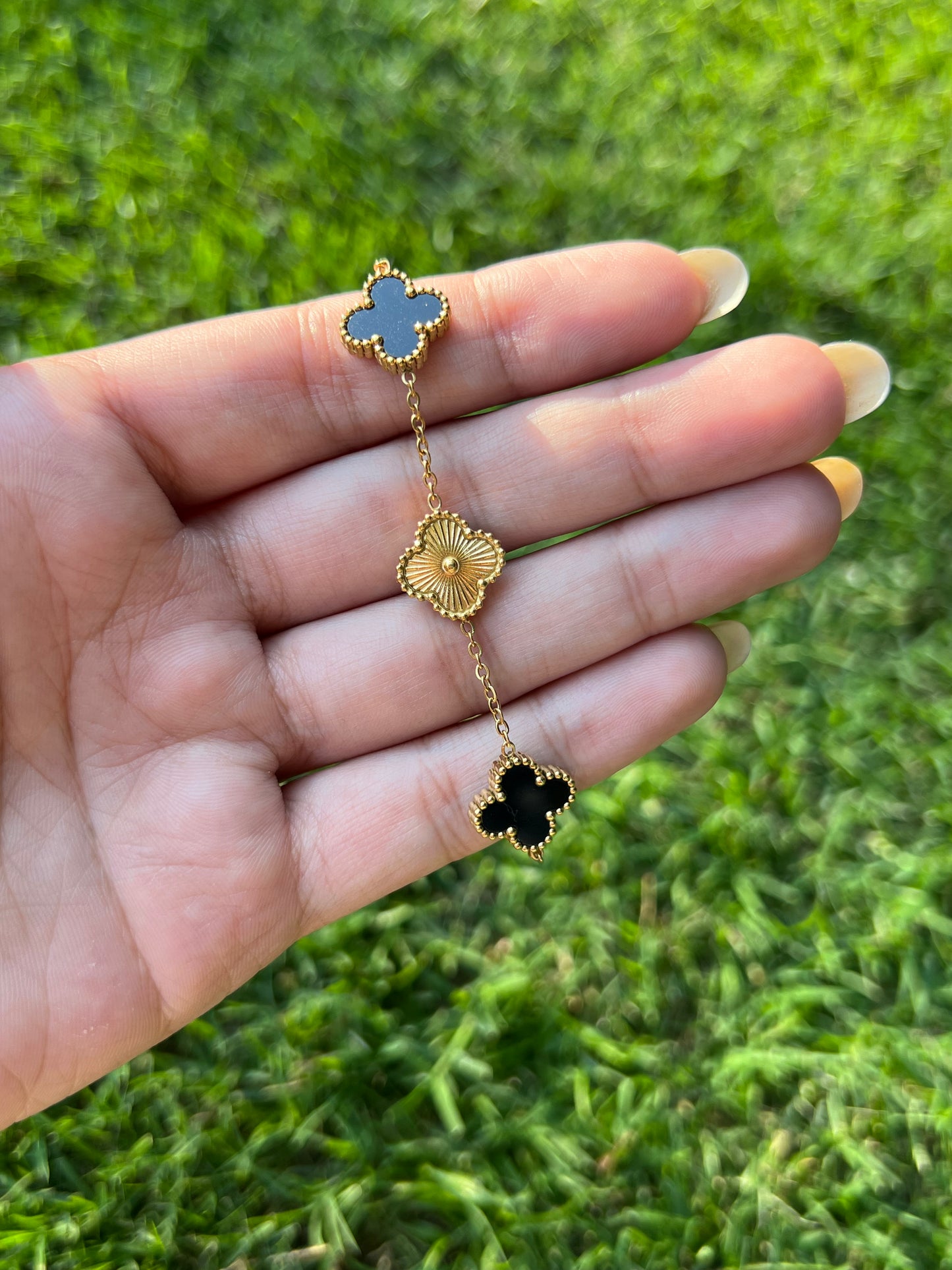 Ethereal Bloom Clover Bracelet